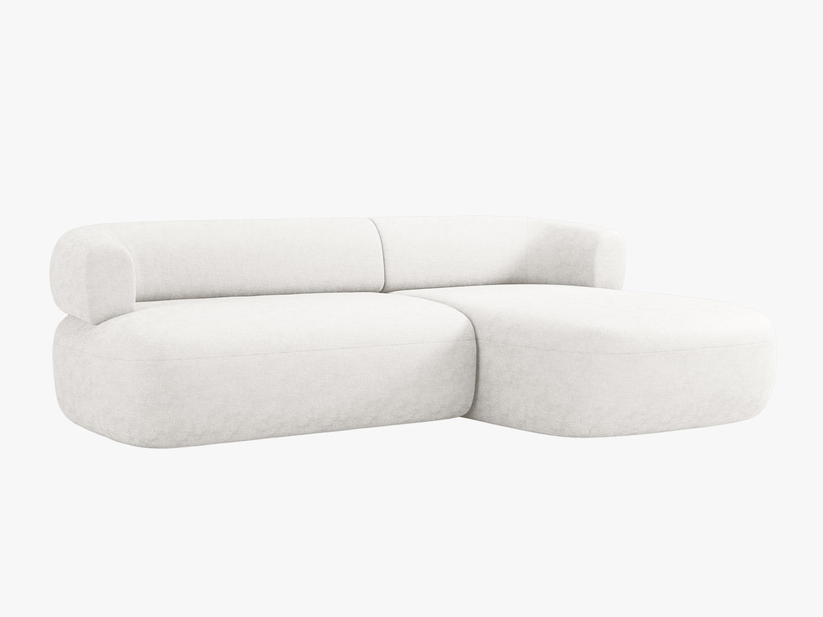 Elegantes 5-Sitzer Ecksofa Jenny in hellem Beige, perfekt für stilvolle Wohnzimmer. Hochwertige Materialien und modernes Design von Micadoni.