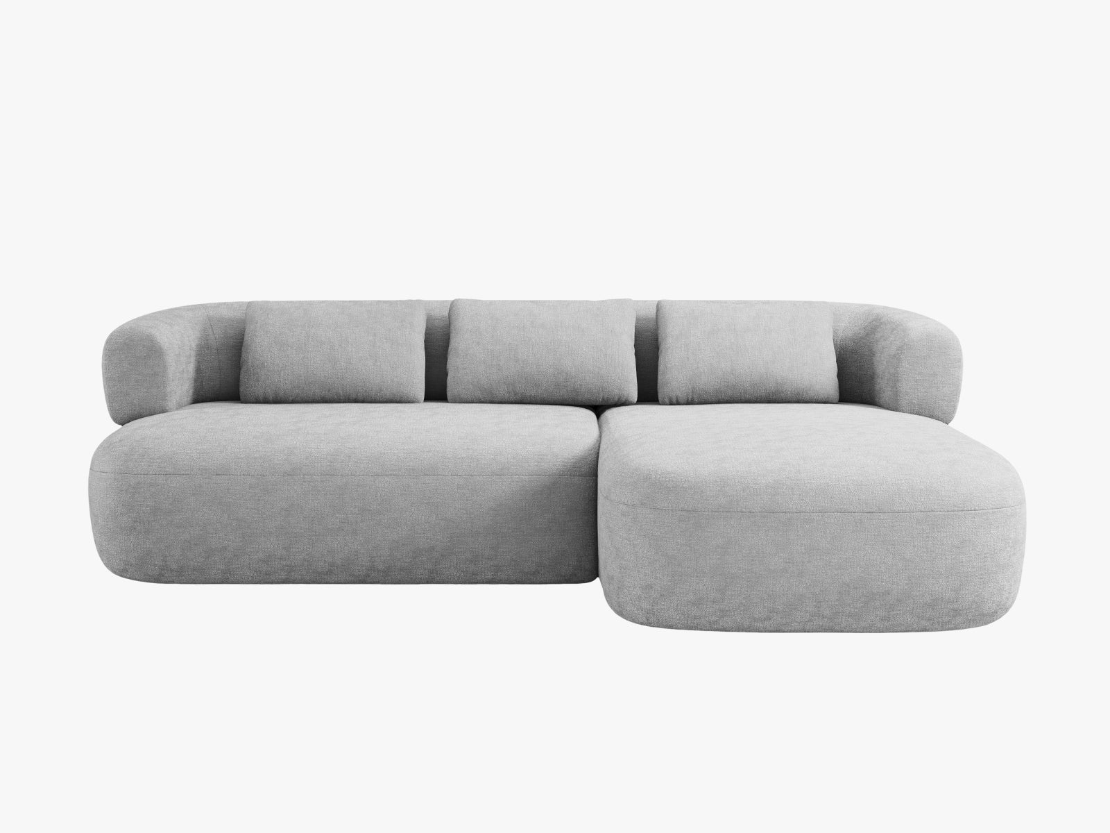 Jenny Ecksofa rechts 5 Sitzer in Silver präsentiert im Onlineshop von KAQTU Design AG. Ecksofa rechts ist von Micadoni