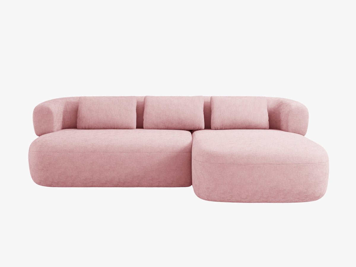 Jenny Ecksofa rechts 5 Sitzer in Pink-Perfect Harmony präsentiert im Onlineshop von KAQTU Design AG. L-Sofa rechts ist von Micadoni