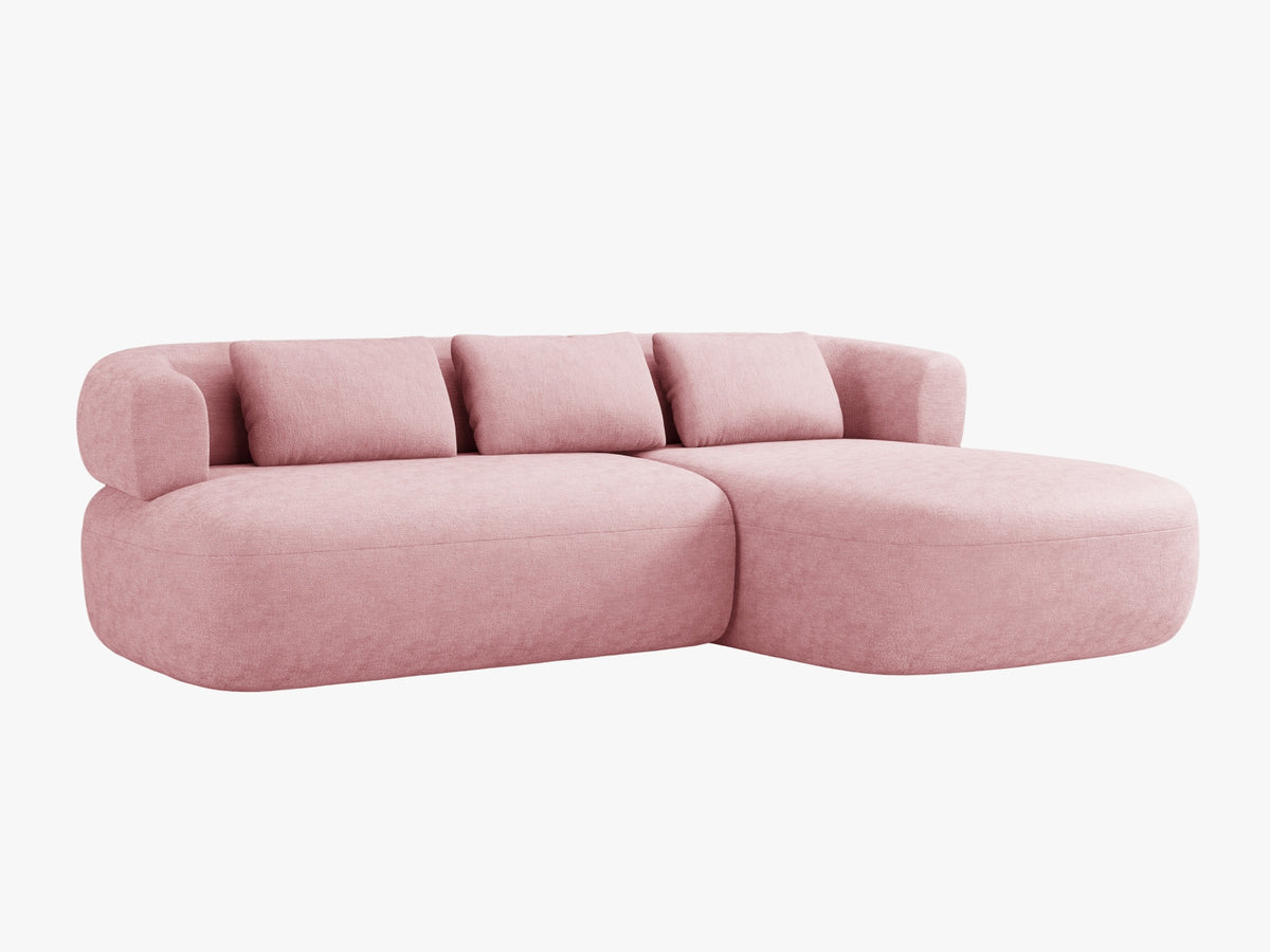 Jenny Ecksofa rechts 5 Sitzer in Pink-Perfect Harmony präsentiert im Onlineshop von KAQTU Design AG. L-Sofa rechts ist von Micadoni