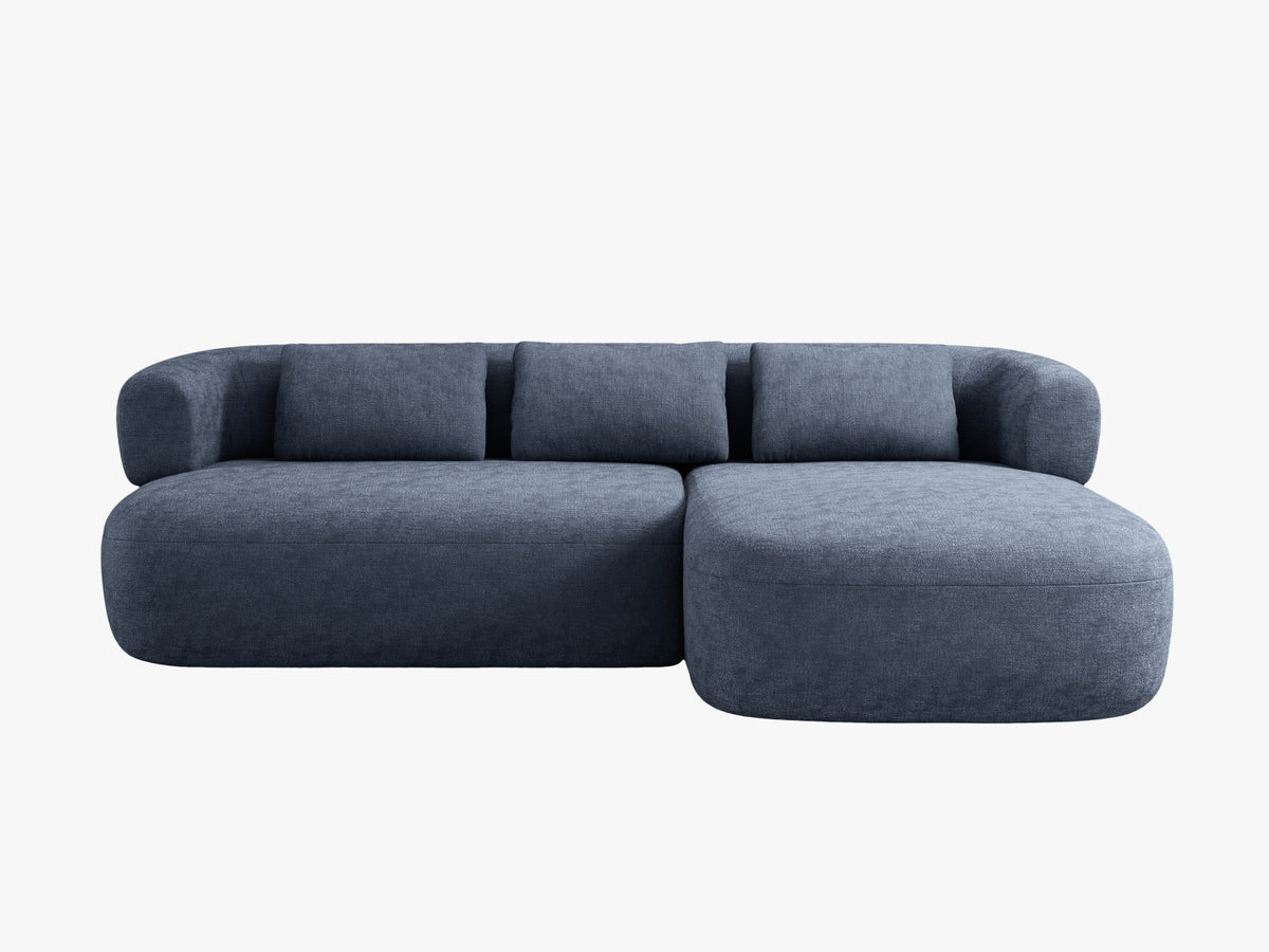 Jenny Ecksofa rechts 5 Sitzer in Dark Blue-Perfect Harmony präsentiert im Onlineshop von KAQTU Design AG. L-Sofa rechts ist von Micadoni