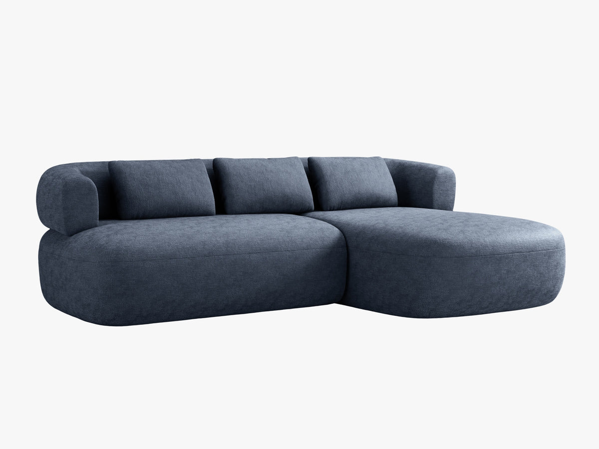 Jenny Ecksofa rechts 5 Sitzer in Dark Blue-Perfect Harmony präsentiert im Onlineshop von KAQTU Design AG. L-Sofa rechts ist von Micadoni