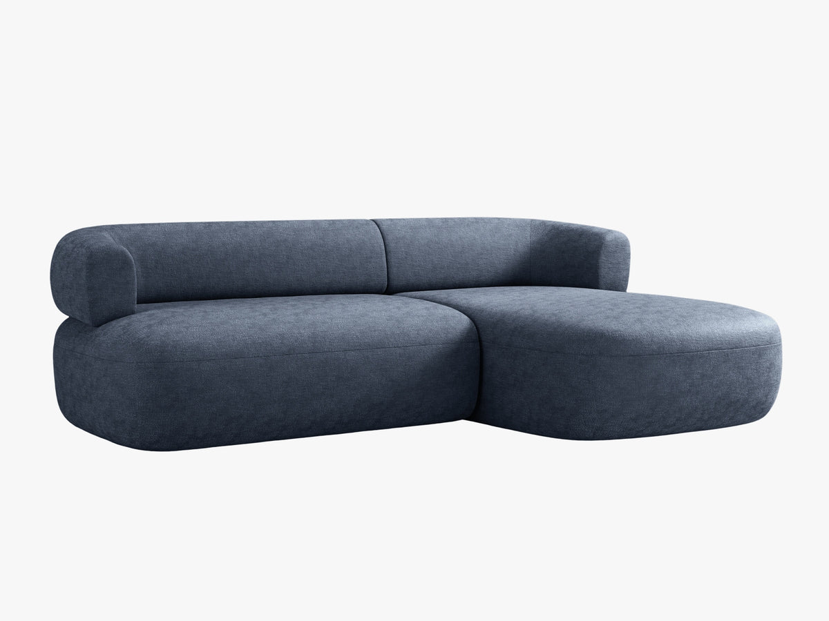 Jenny Ecksofa rechts 5 Sitzer in Dark Blue-Perfect Harmony präsentiert im Onlineshop von KAQTU Design AG. L-Sofa rechts ist von Micadoni