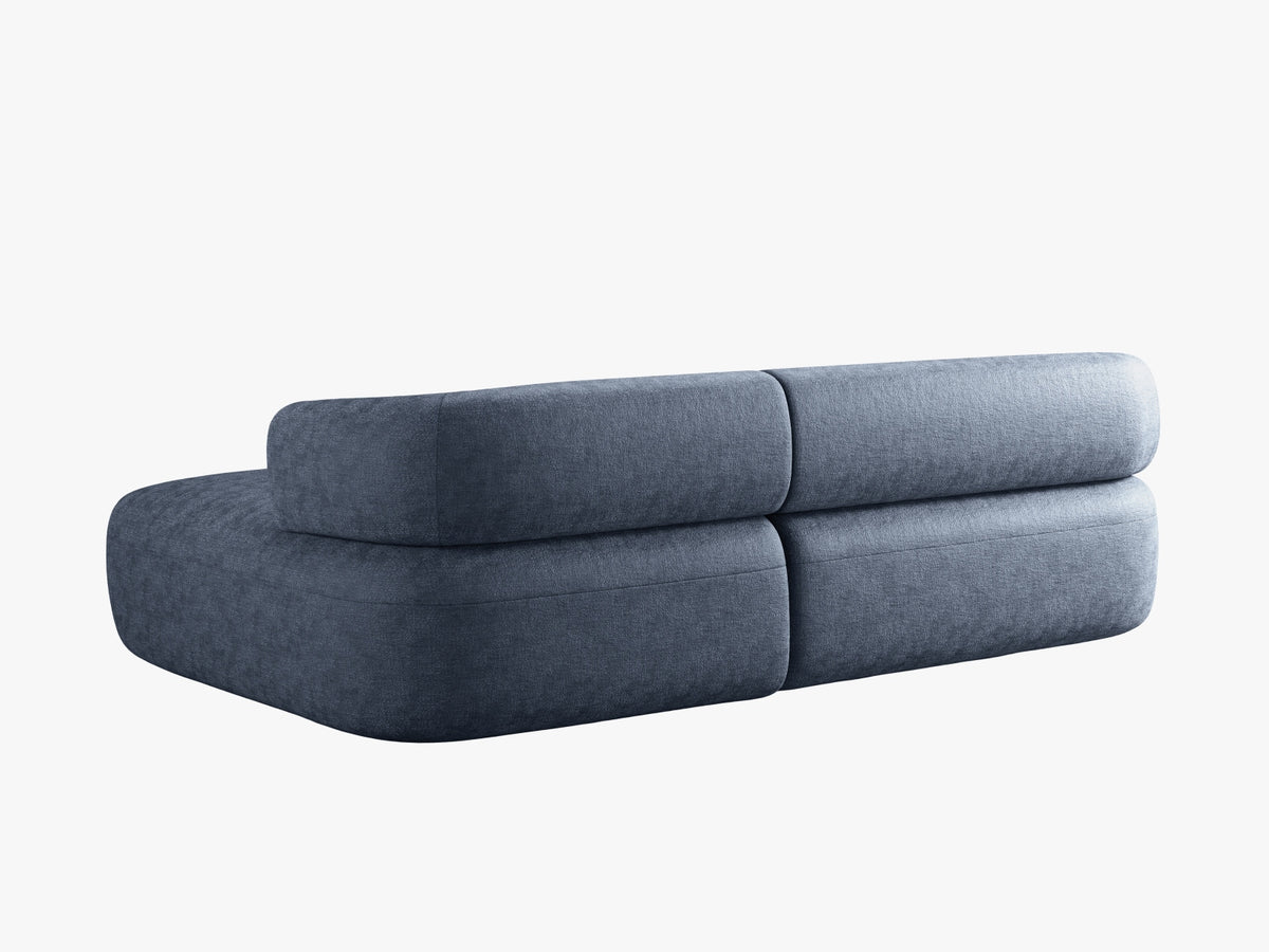 Jenny Ecksofa rechts 5 Sitzer in Dark Blue-Perfect Harmony präsentiert im Onlineshop von KAQTU Design AG. L-Sofa rechts ist von Micadoni