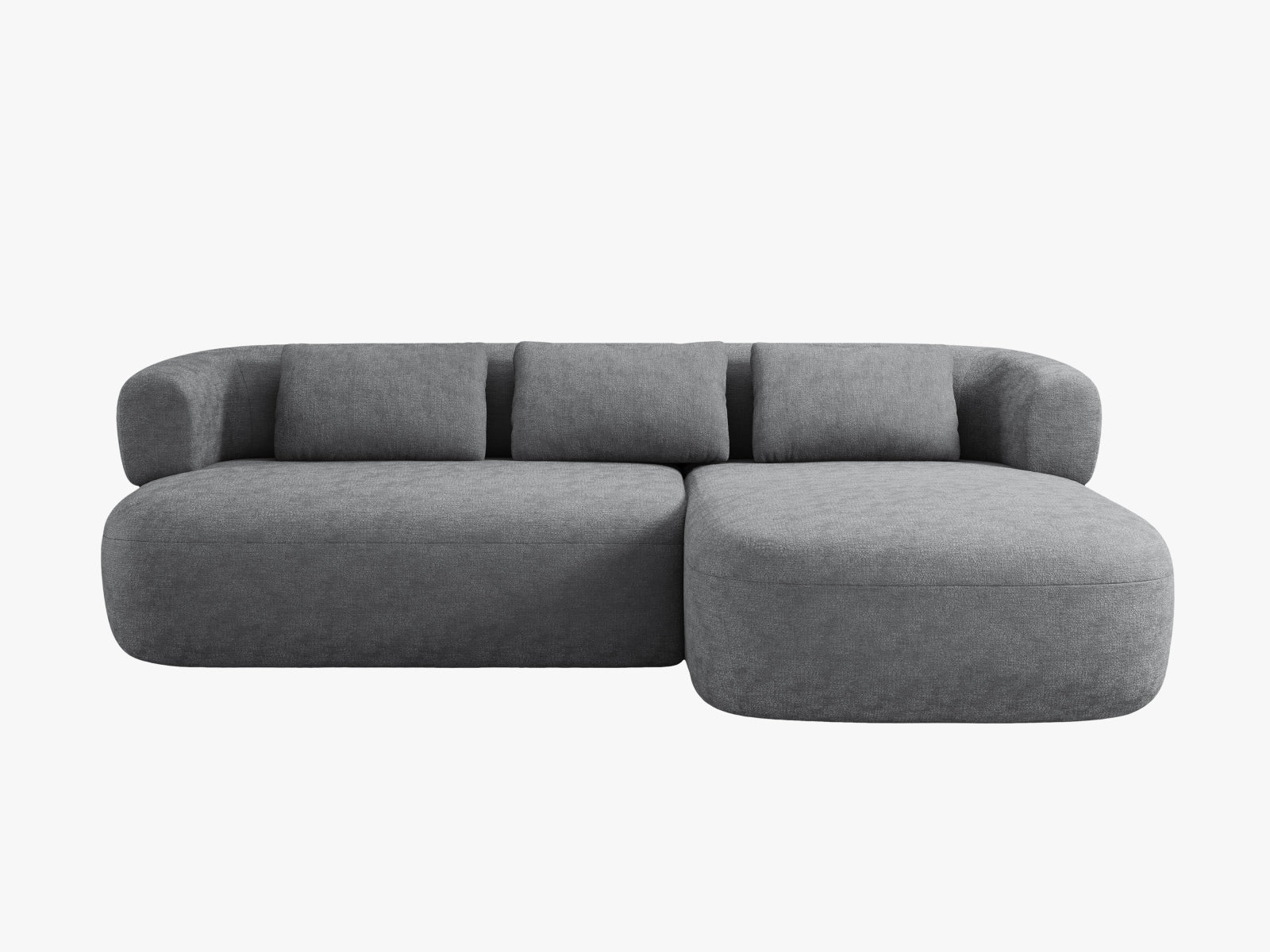 Jenny Ecksofa rechts 5 Sitzer in Dark Grey-Perfect Harmony präsentiert im Onlineshop von KAQTU Design AG. L-Sofa rechts ist von Micadoni