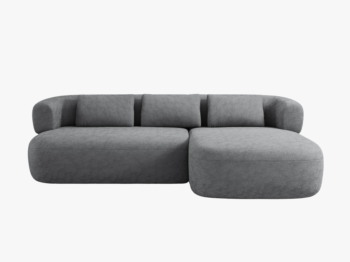 Jenny Ecksofa rechts 5 Sitzer in Dark Grey-Perfect Harmony präsentiert im Onlineshop von KAQTU Design AG. L-Sofa rechts ist von Micadoni