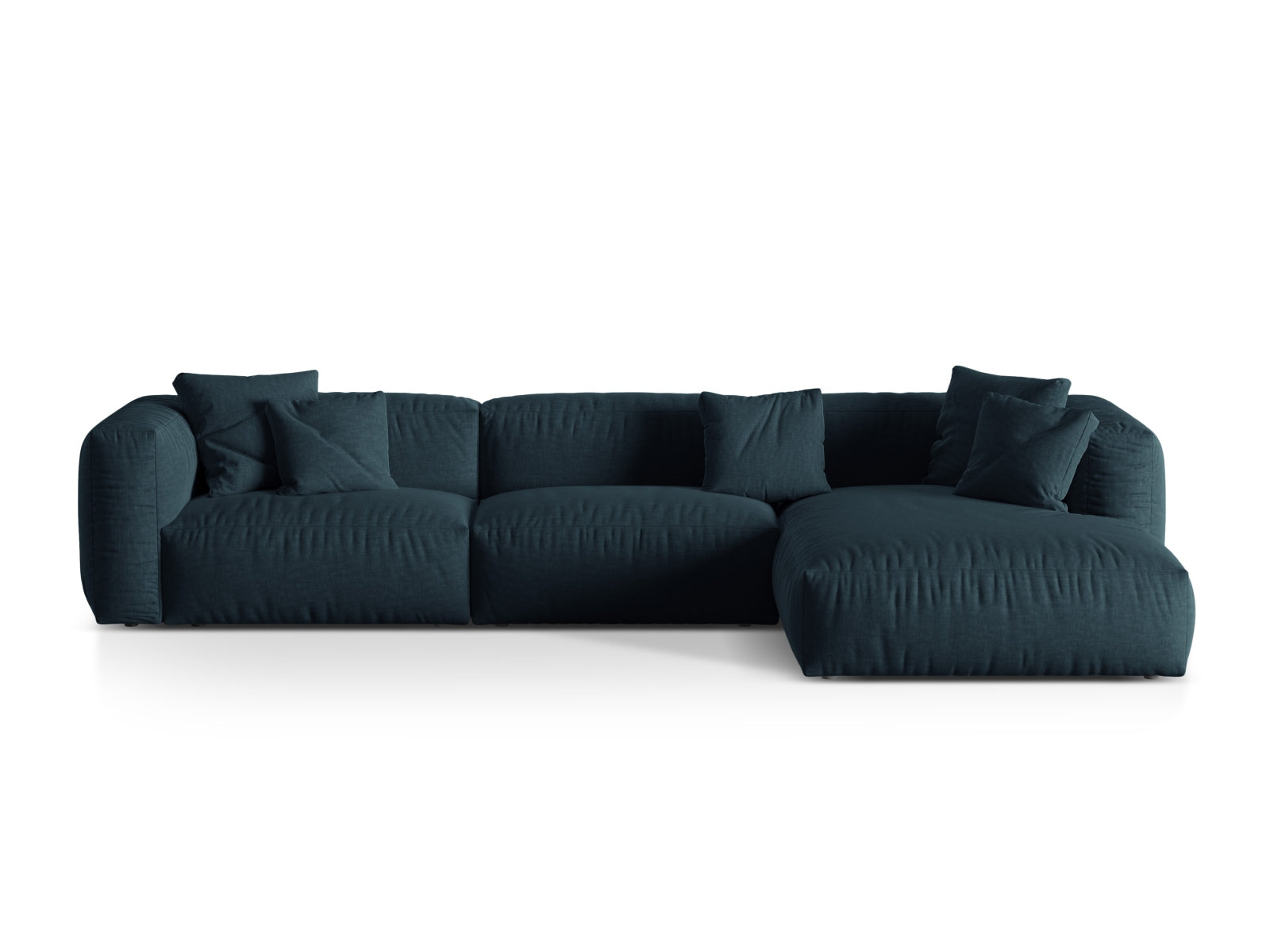 Martina Modulares Ecksofa rechts 3 Sitzer in Blue Jeans präsentiert im Onlineshop von KAQTU Design AG. Ecksofa rechts ist von Micadoni
