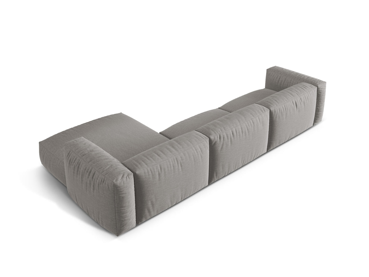 Martina Modulares Ecksofa rechts 3 Sitzer in Light Grey-Boston präsentiert im Onlineshop von KAQTU Design AG. L-Sofa rechts ist von Micadoni