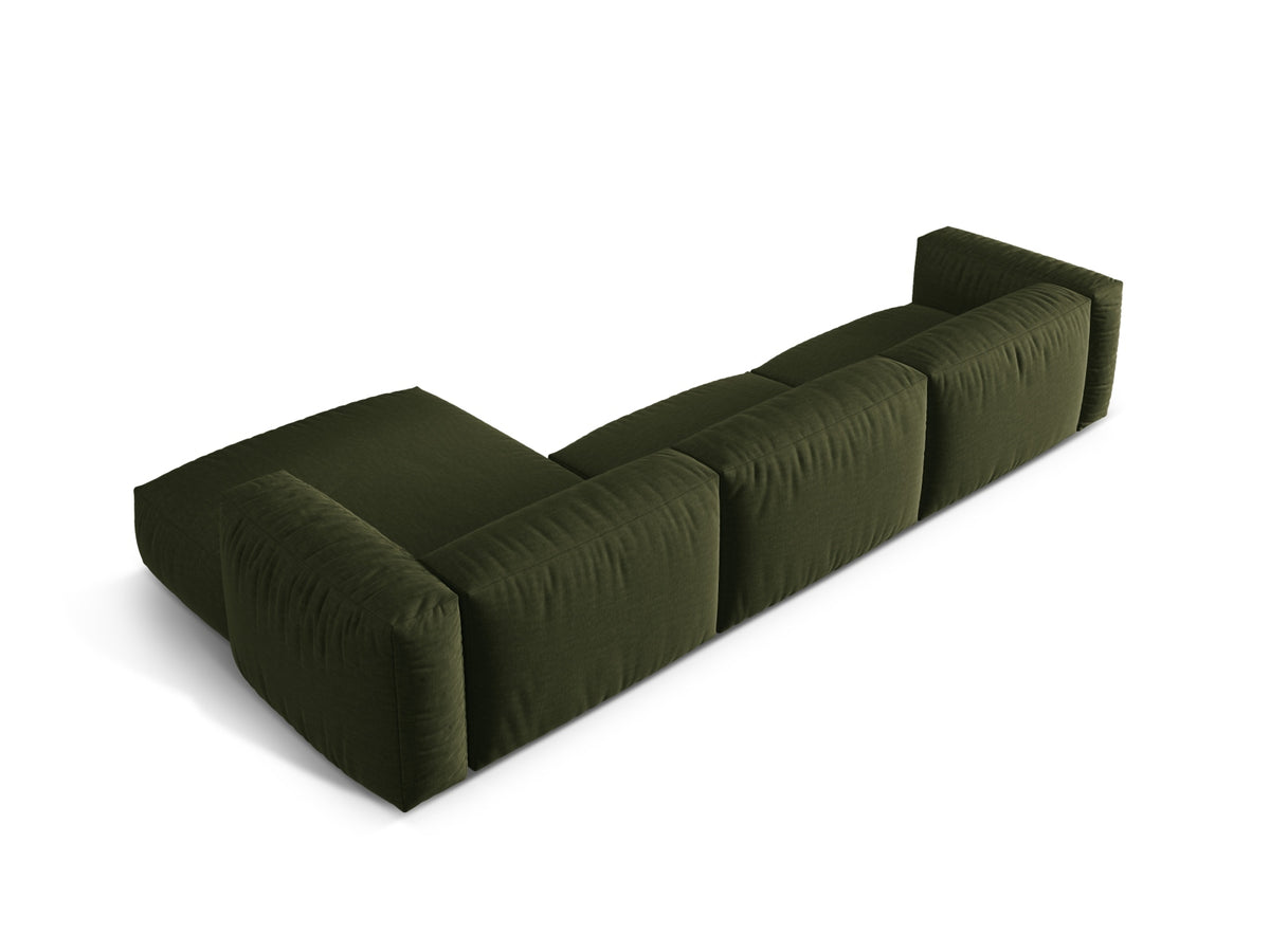 Martina Modulares Ecksofa rechts 3 Sitzer in Green-Boston präsentiert im Onlineshop von KAQTU Design AG. L-Sofa rechts ist von Micadoni