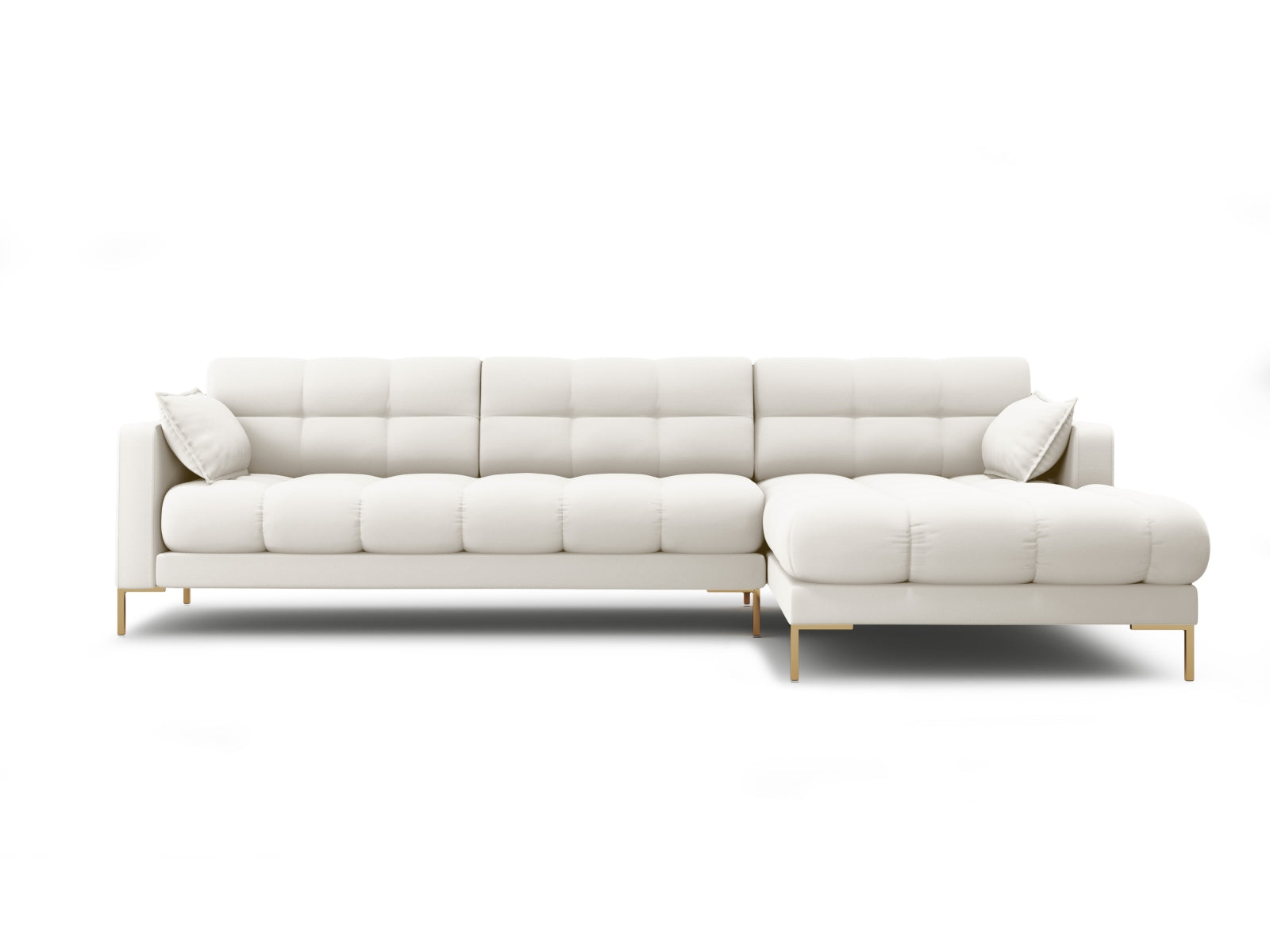 Mamaia Ecksofa rechts 5 Sitzer in Light Beige/Gold präsentiert im Onlineshop von KAQTU Design AG. Ecksofa rechts ist von Micadoni