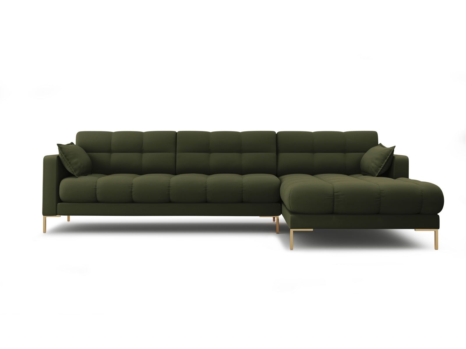 Mamaia Ecksofa rechts 5 Sitzer in Green/Gold präsentiert im Onlineshop von KAQTU Design AG. Ecksofa rechts ist von Micadoni