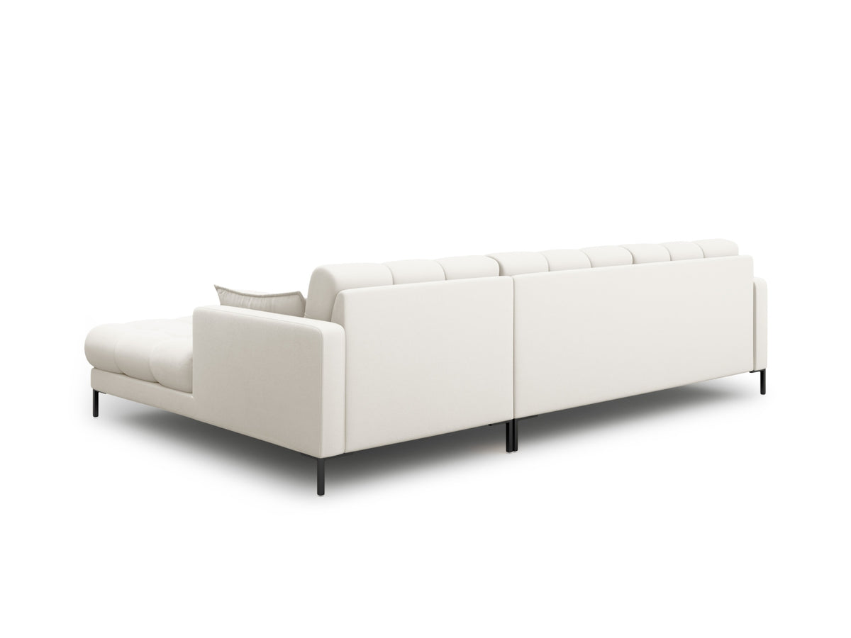 Mamaia Ecksofa rechts 5 Sitzer in Light Beige/Schwarz-Neve präsentiert im Onlineshop von KAQTU Design AG. L-Sofa rechts ist von Micadoni