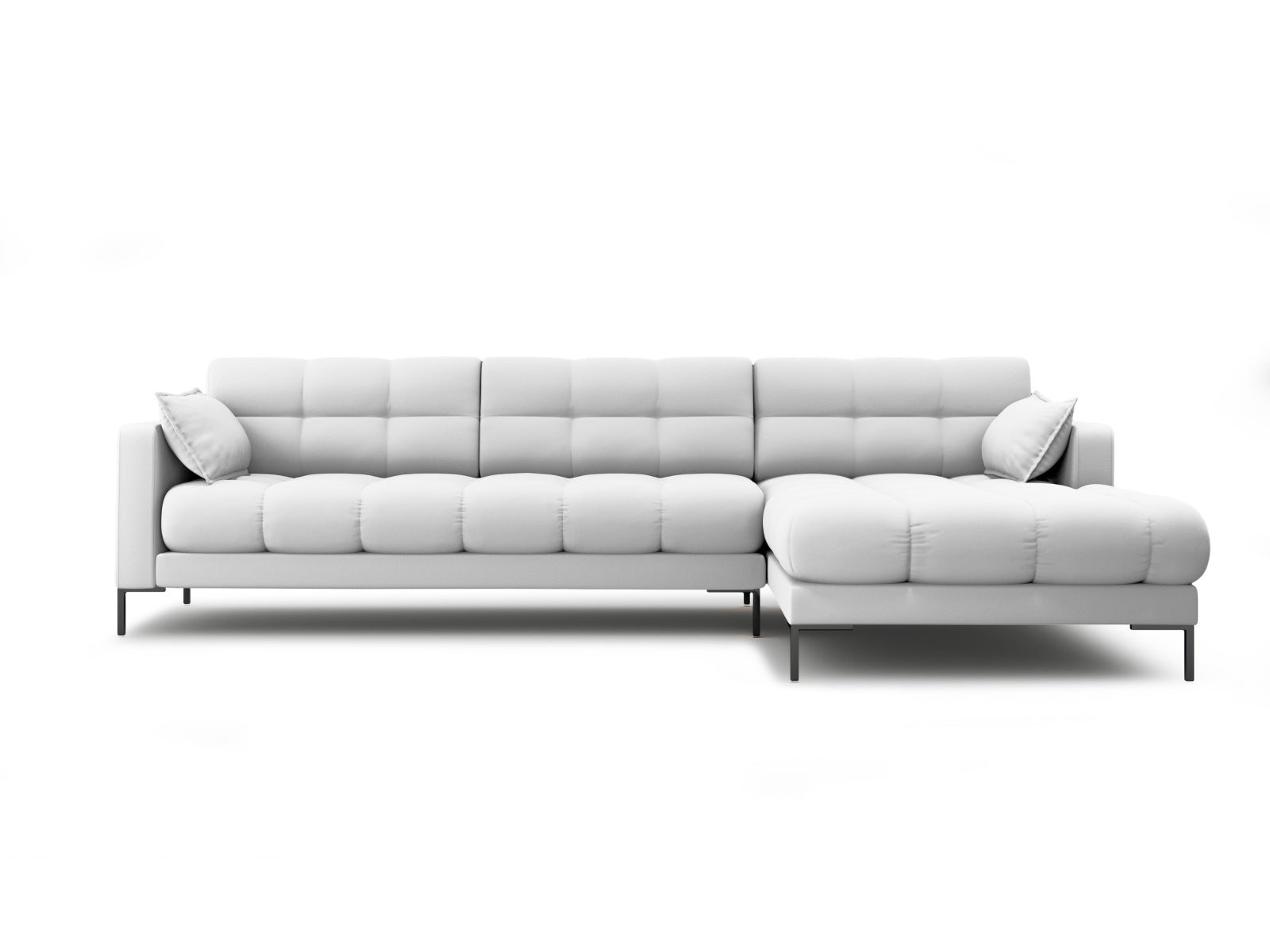 Mamaia Ecksofa rechts 5 Sitzer in Light Grey/Schwarz präsentiert im Onlineshop von KAQTU Design AG. Ecksofa rechts ist von Micadoni