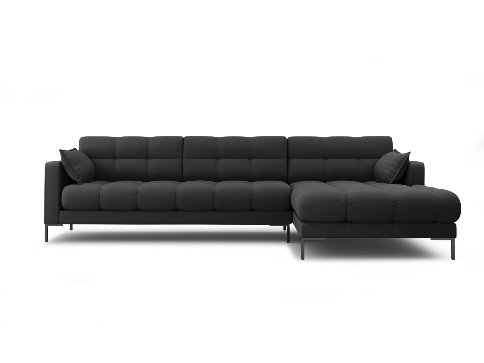 Mamaia Ecksofa rechts 5 Sitzer in Dark Grey/Schwarz präsentiert im Onlineshop von KAQTU Design AG. Ecksofa rechts ist von Micadoni