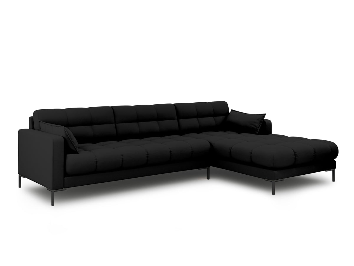 Mamaia Ecksofa rechts 5 Sitzer in Black/Schwarz-Neve präsentiert im Onlineshop von KAQTU Design AG. L-Sofa rechts ist von Micadoni