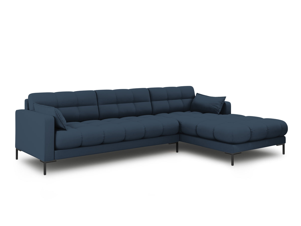 Mamaia Ecksofa rechts 5 Sitzer in Blue/Schwarz-Neve präsentiert im Onlineshop von KAQTU Design AG. L-Sofa rechts ist von Micadoni