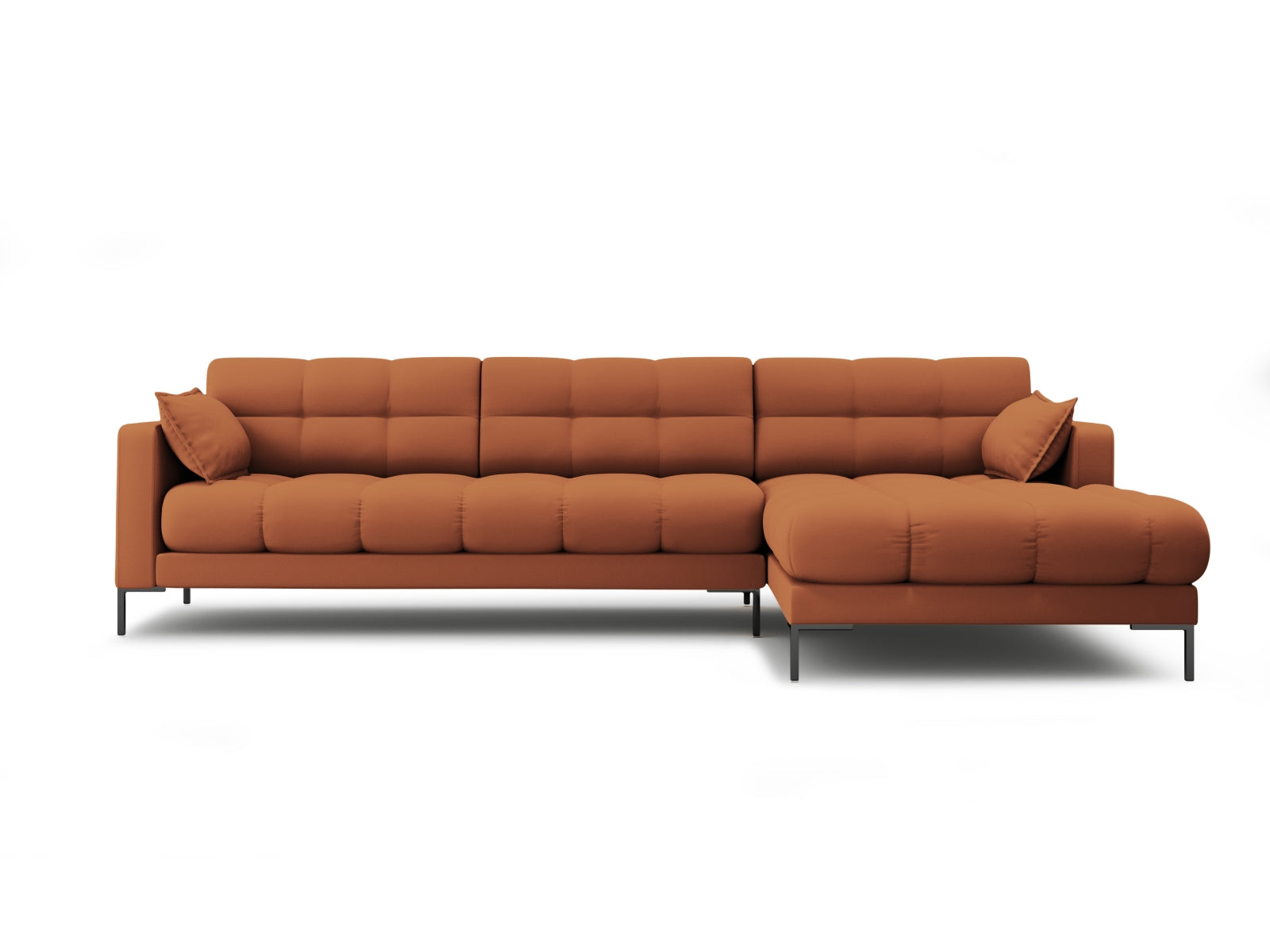 Mamaia Ecksofa rechts 5 Sitzer in Brick/Schwarz-Neve präsentiert im Onlineshop von KAQTU Design AG. L-Sofa rechts ist von Micadoni