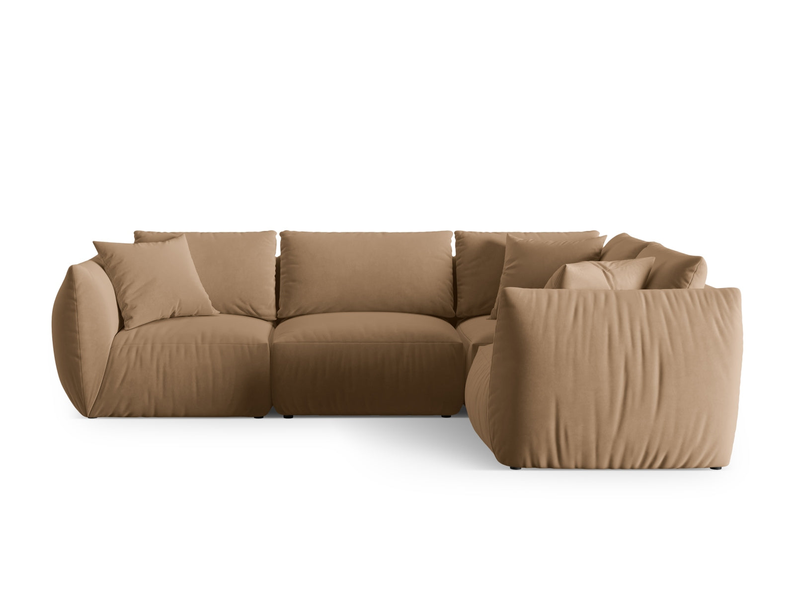Chris Velour Ecksofa rechts 4 Sitzer in Sand-Casino präsentiert im Onlineshop von KAQTU Design AG. Ecksofa rechts ist von Micadoni
