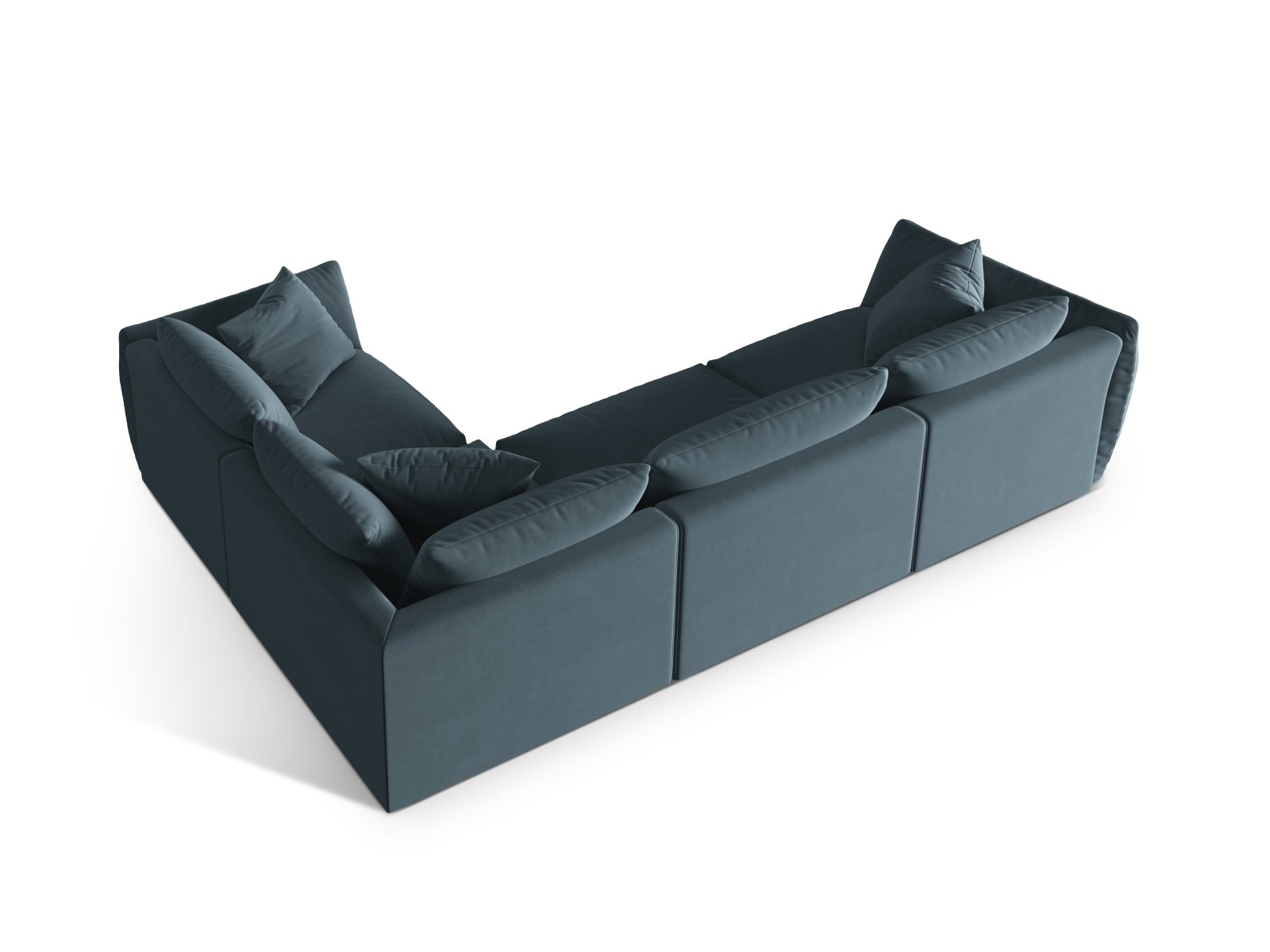 Entdecken Sie das Chris Velour Ecksofa rechts von Micadoni – ein elegantes 4-Sitzer Sofa, das zeitgemässen Stil und höchsten Komfort bietet.
