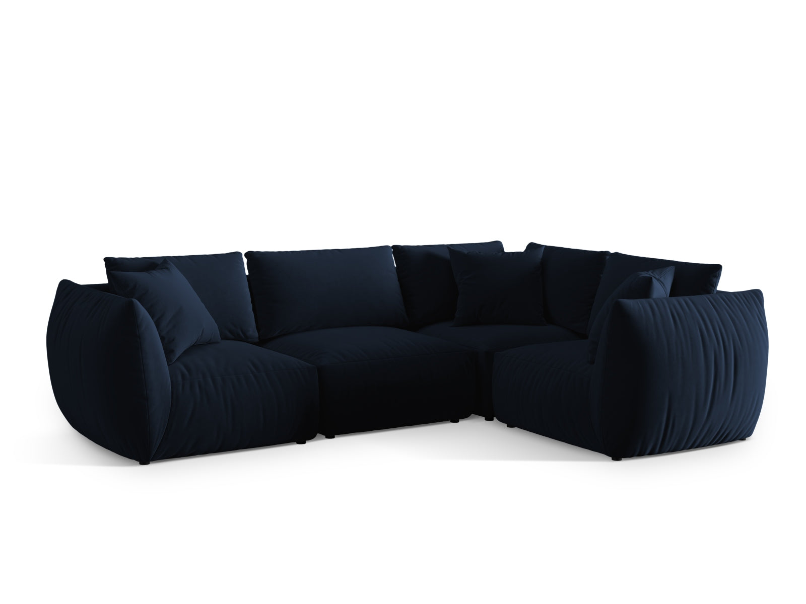 Chris Velour Ecksofa rechts 4 Sitzer in Royal Blue-Casino präsentiert im Onlineshop von KAQTU Design AG. Ecksofa rechts ist von Micadoni