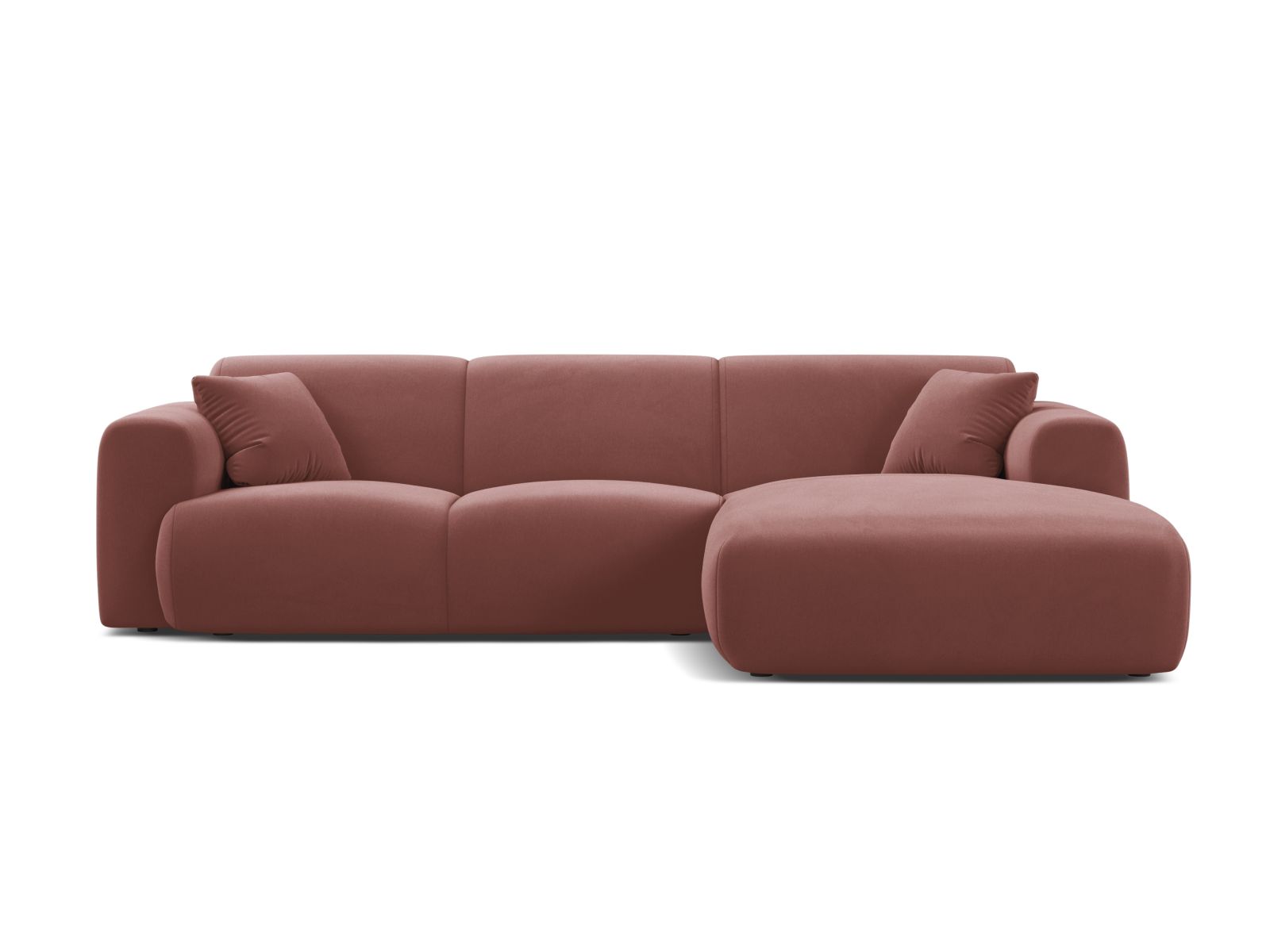 Molino Velour Ecksofa rechts 4 Sitzer in Flamingo-Casino präsentiert im Onlineshop von KAQTU Design AG. Ecksofa rechts ist von Micadoni