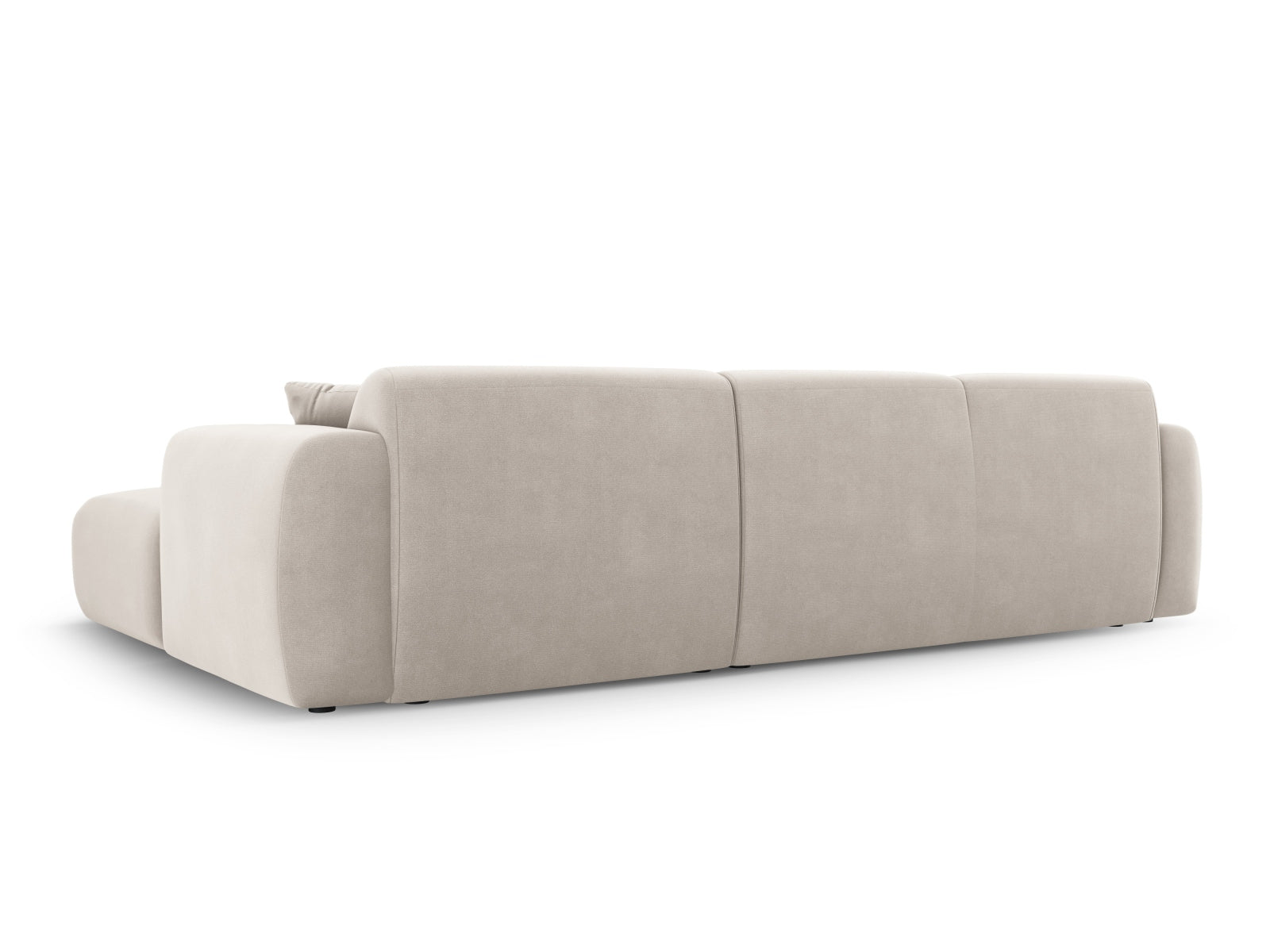 Molino Velour Ecksofa rechts 4 Sitzer in Light Beige-Casino präsentiert im Onlineshop von KAQTU Design AG. L-Sofa rechts ist von Micadoni