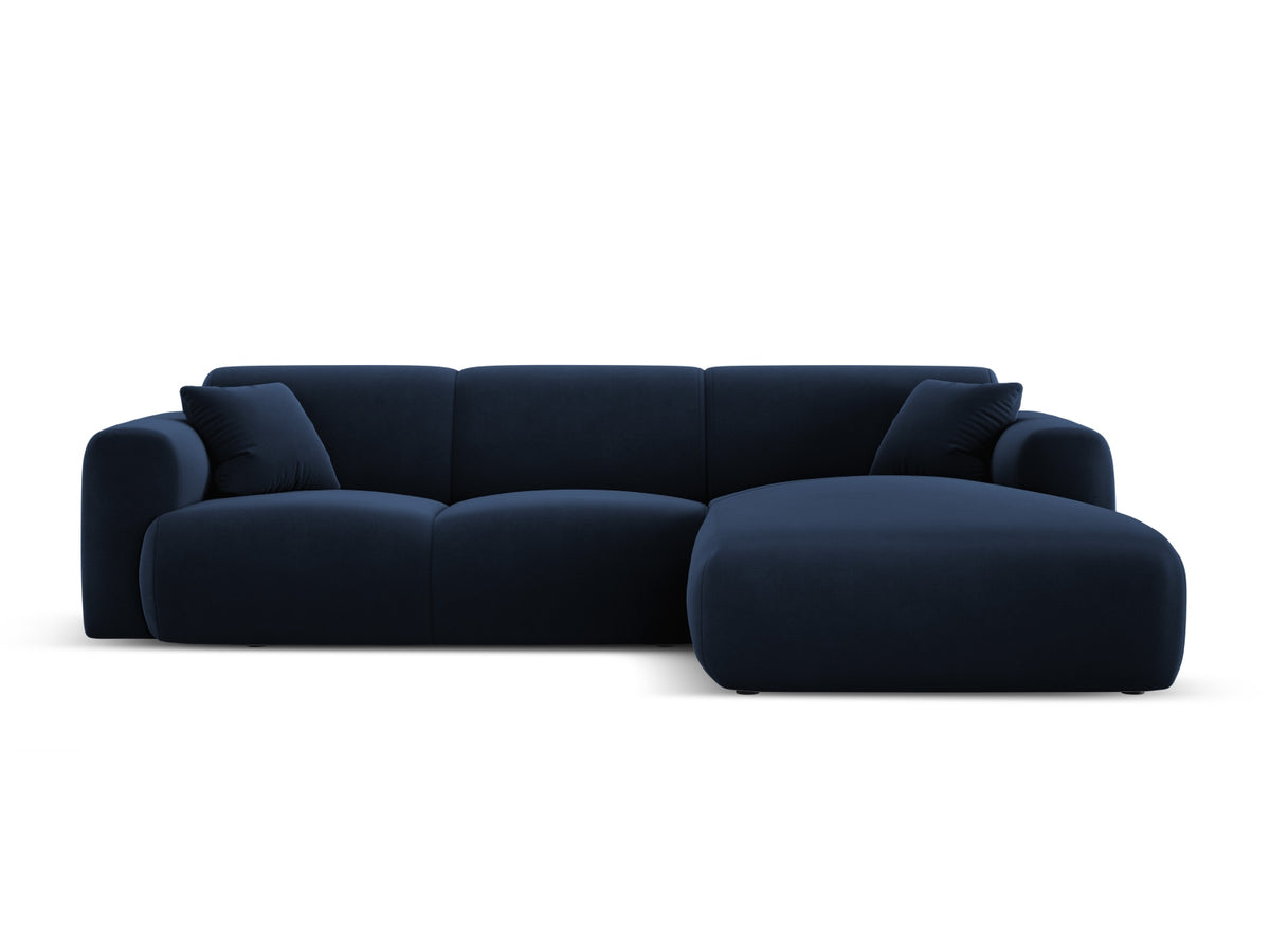 Molino Velour Ecksofa rechts 4 Sitzer in Royal Blue-Casino präsentiert im Onlineshop von KAQTU Design AG. L-Sofa rechts ist von Micadoni