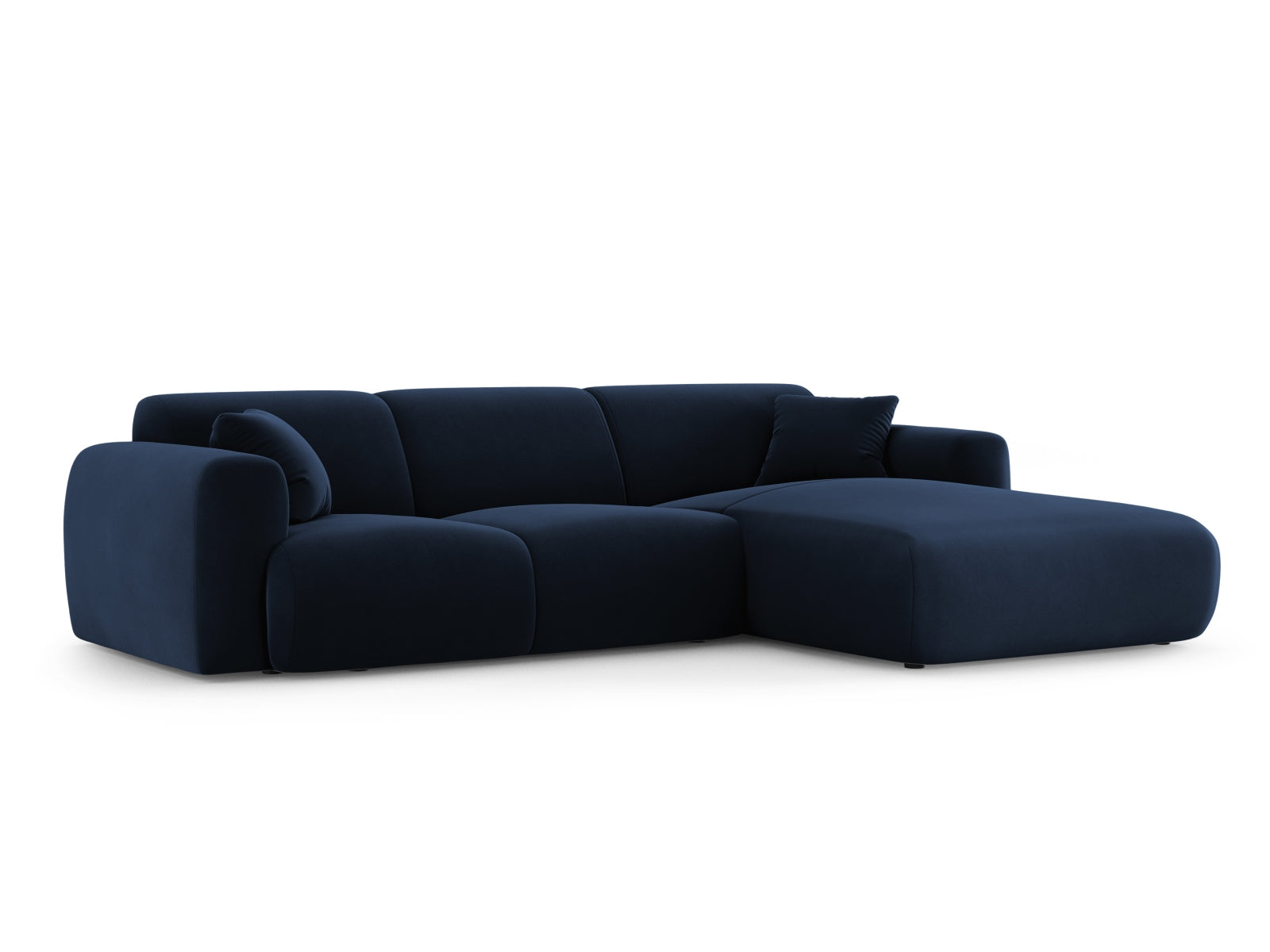 Molino Velour Ecksofa rechts 4 Sitzer in Royal Blue-Casino präsentiert im Onlineshop von KAQTU Design AG. L-Sofa rechts ist von Micadoni