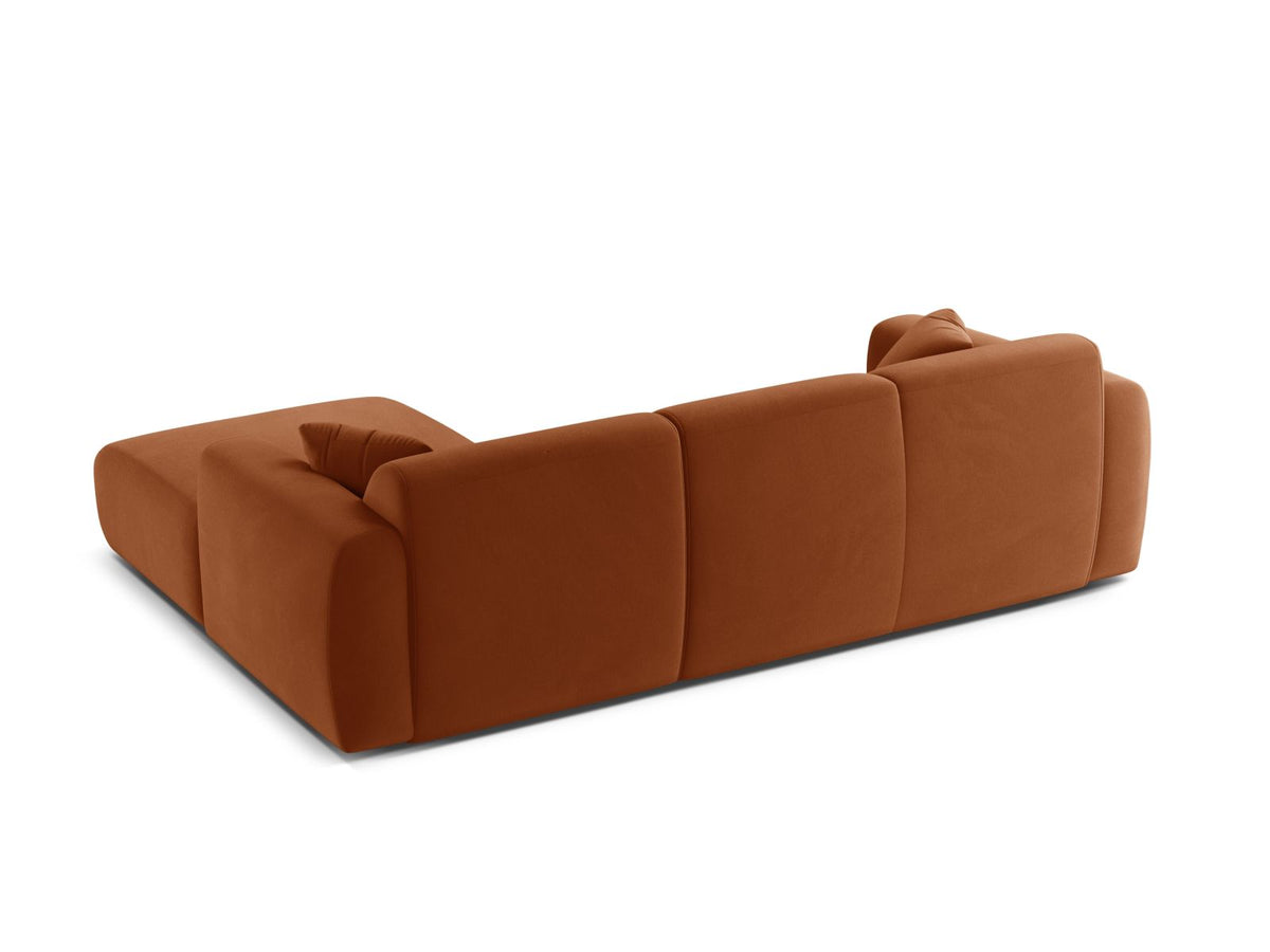 Molino Velour Ecksofa rechts 4 Sitzer in Terracotta-Casino präsentiert im Onlineshop von KAQTU Design AG. Ecksofa rechts ist von Micadoni