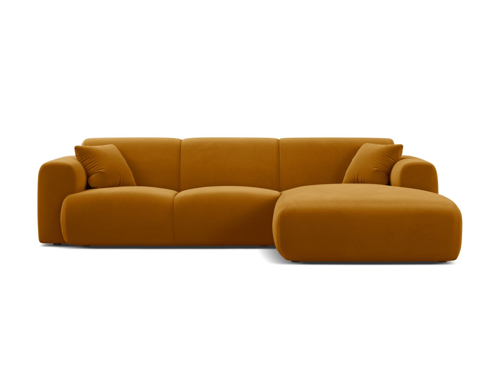 Molino Velour Ecksofa rechts 4 Sitzer in Yellow-Casino präsentiert im Onlineshop von KAQTU Design AG. Ecksofa rechts ist von Micadoni