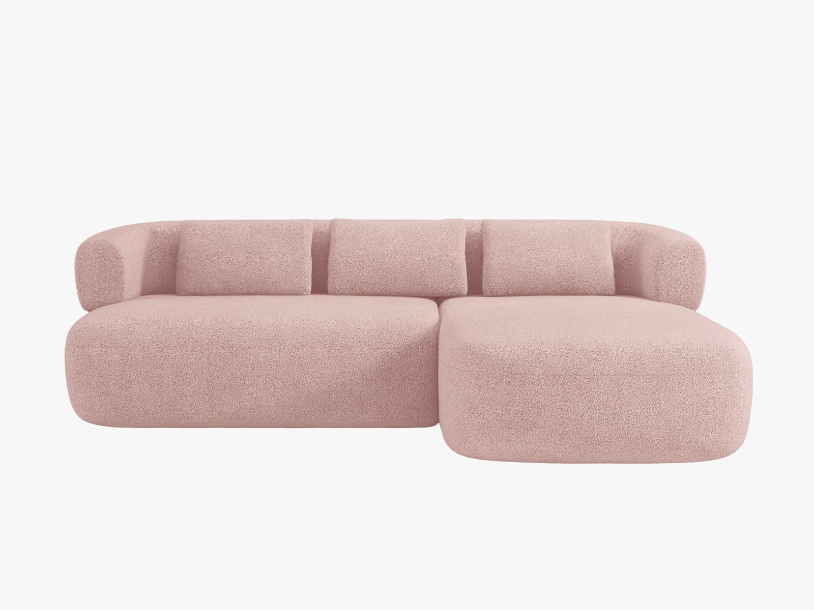 Jenny Ecksofa rechts 5 Sitzer in Powder Pink präsentiert im Onlineshop von KAQTU Design AG. Ecksofa rechts ist von Micadoni