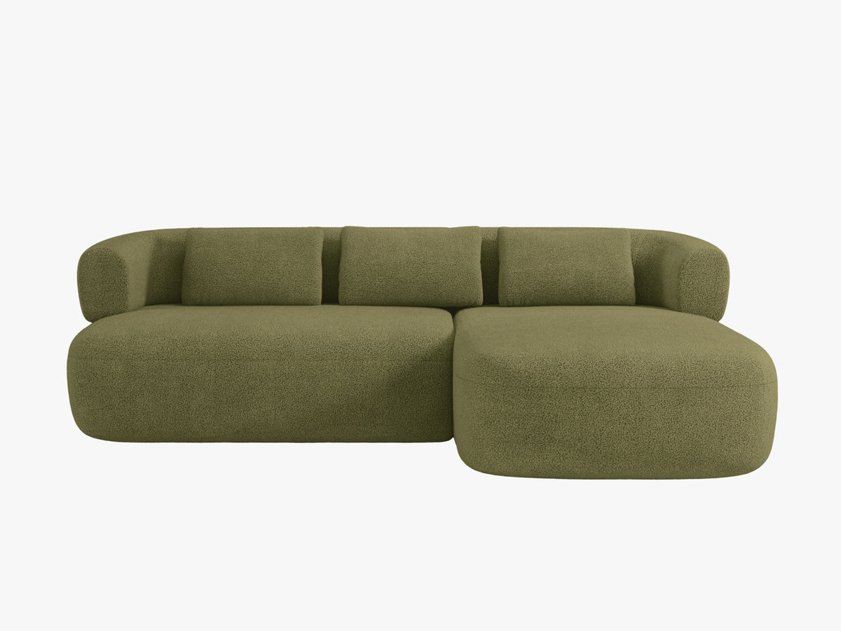 Jenny Ecksofa rechts 5 Sitzer in Green-Now or Never präsentiert im Onlineshop von KAQTU Design AG. L-Sofa rechts ist von Micadoni
