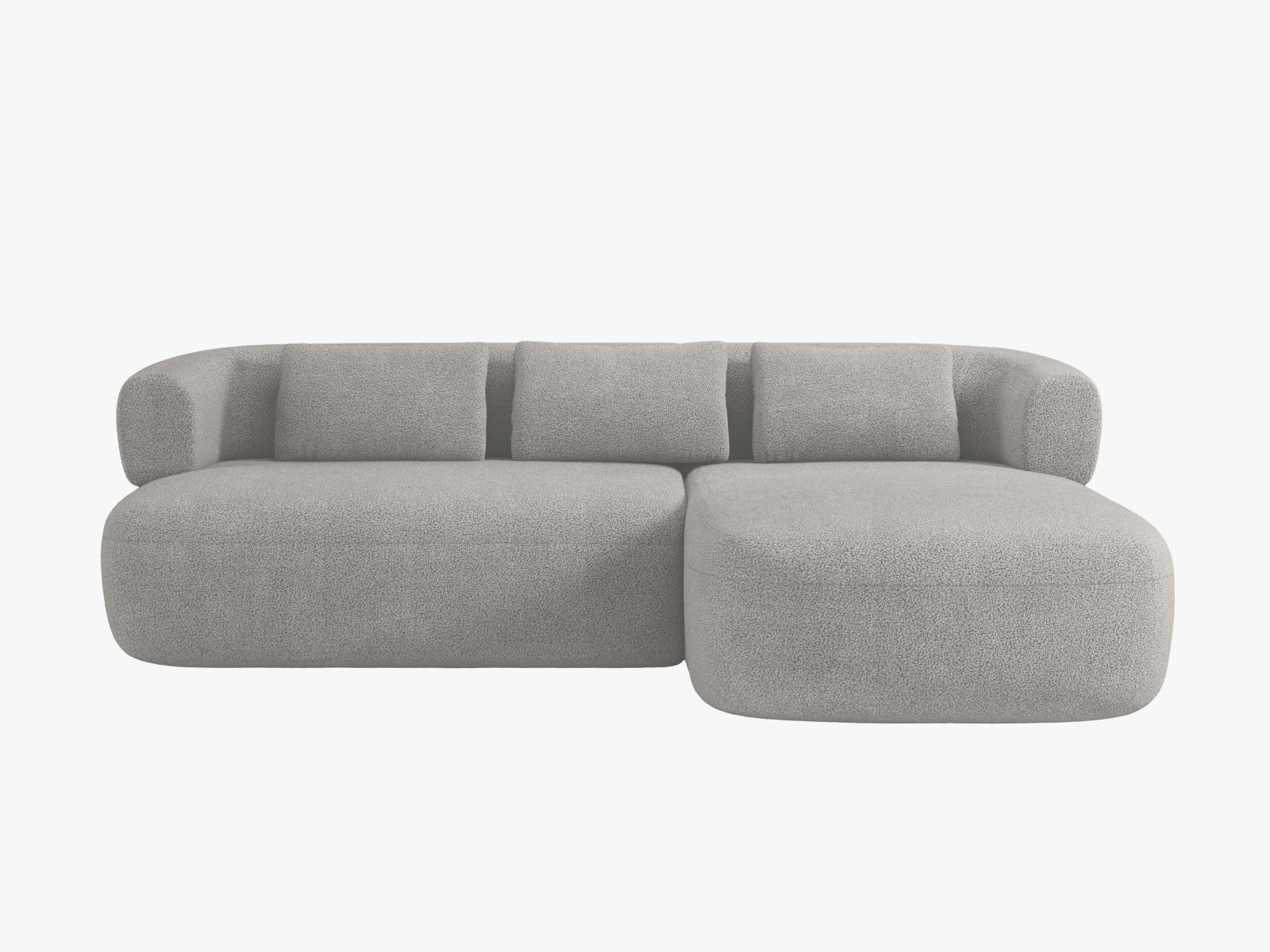 Jenny Ecksofa rechts 5 Sitzer in Light Grey-Now or Never präsentiert im Onlineshop von KAQTU Design AG. L-Sofa rechts ist von Micadoni