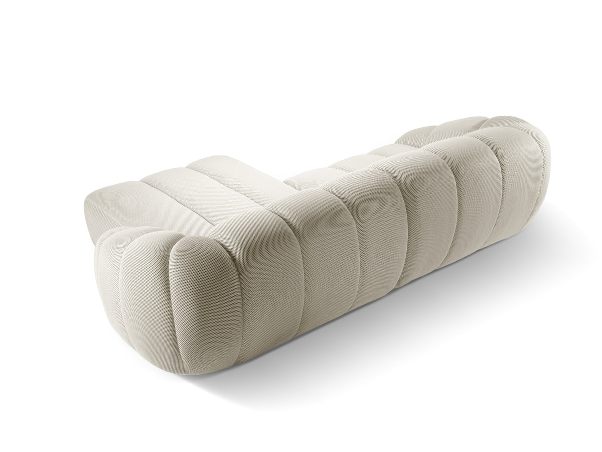 Diana Ecksofa rechts 4 Sitzer in Light Beige-Sonic präsentiert im Onlineshop von KAQTU Design AG. L-Sofa rechts ist von Micadoni