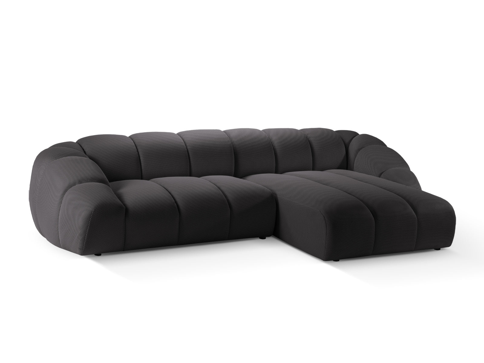 Entdecken Sie das elegante Diana Ecksofa rechts 4 Sitzer von Micadoni – ideal für stilvolle Wohnräume, vereint Komfort und modernes Design!