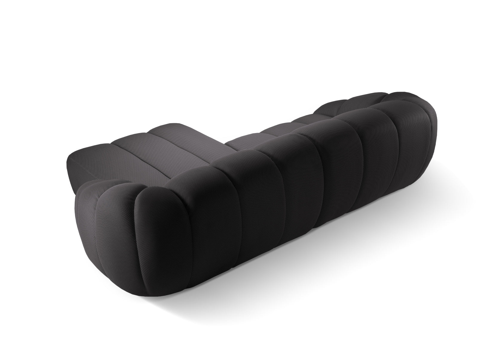 Elegantes 4-Sitzer Ecksofa Diana rechts in Espresso-Sonic, ideal für stilvolle Wohnräume. Bequem und modern von Micadoni.