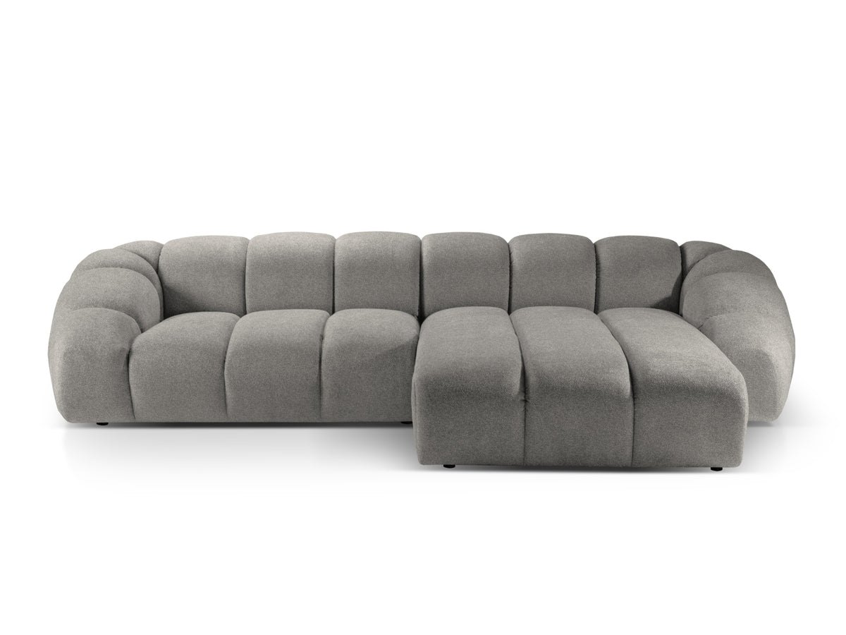 Diana Ecksofa rechts 4 Sitzer in Light Grey-Bubble präsentiert im Onlineshop von KAQTU Design AG. L-Sofa rechts ist von Micadoni