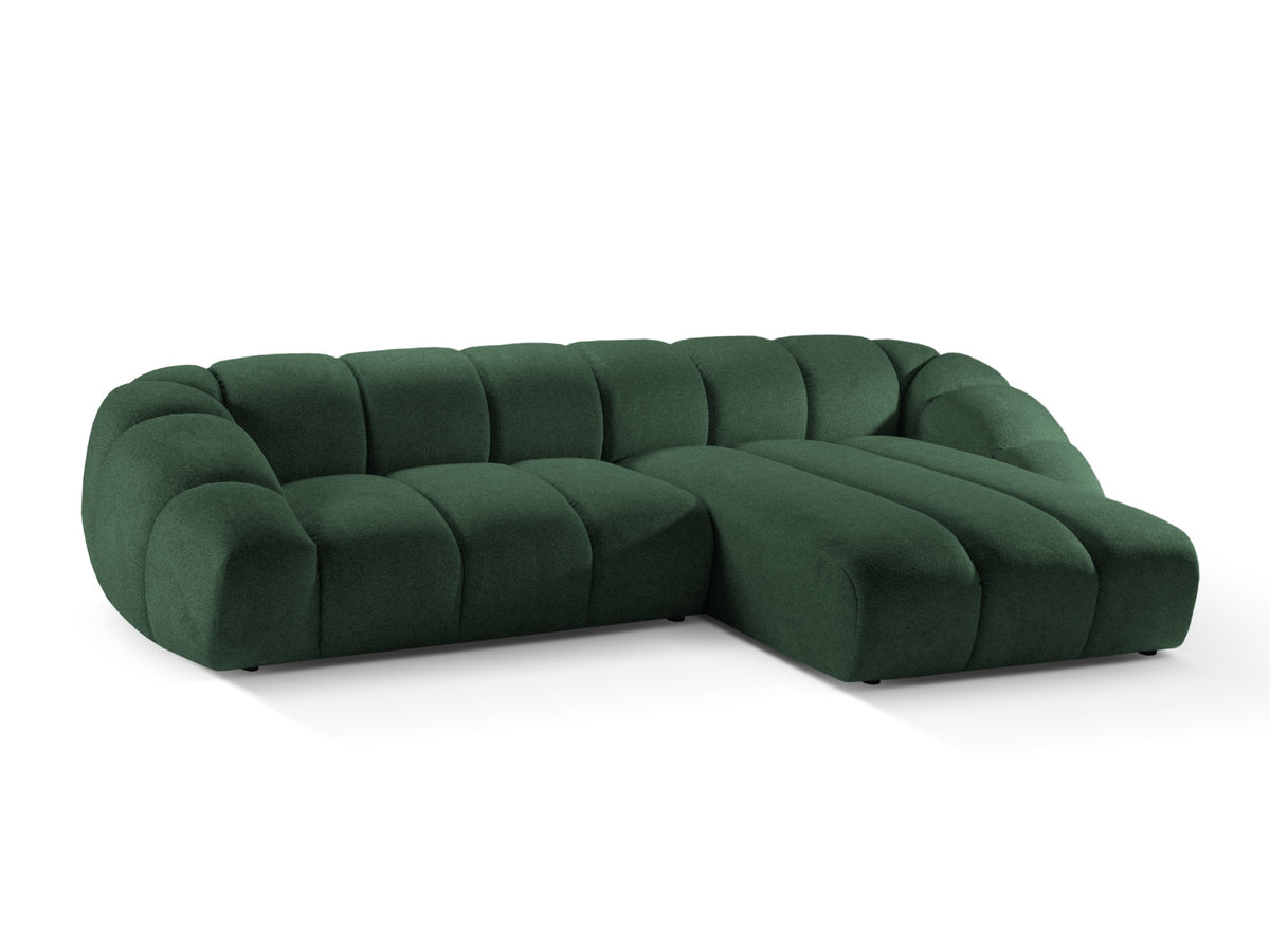 Diana Ecksofa rechts 4 Sitzer in Green-Bubble präsentiert im Onlineshop von KAQTU Design AG. L-Sofa rechts ist von Micadoni