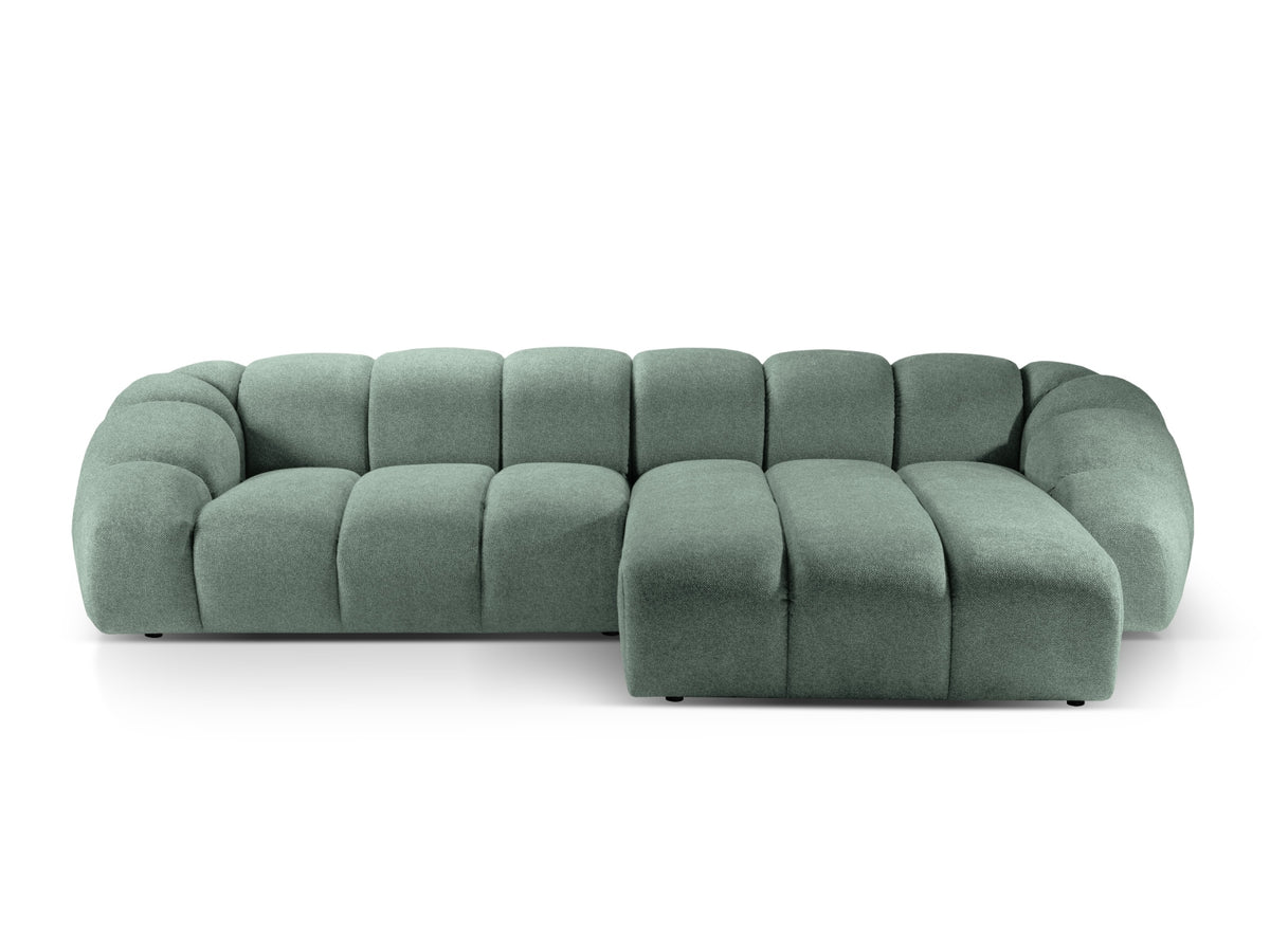 Diana Ecksofa rechts 4 Sitzer in Mint-Bubble präsentiert im Onlineshop von KAQTU Design AG. L-Sofa rechts ist von Micadoni