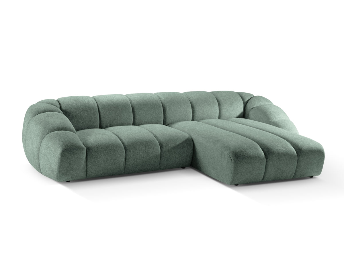 Diana Ecksofa rechts 4 Sitzer in Mint-Bubble präsentiert im Onlineshop von KAQTU Design AG. L-Sofa rechts ist von Micadoni