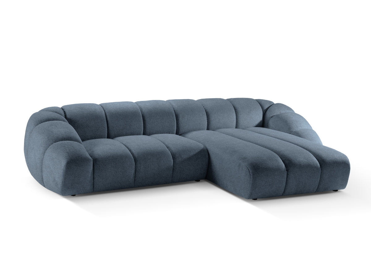 Diana Ecksofa rechts 4 Sitzer in Blue Jeans-Bubble präsentiert im Onlineshop von KAQTU Design AG. L-Sofa rechts ist von Micadoni