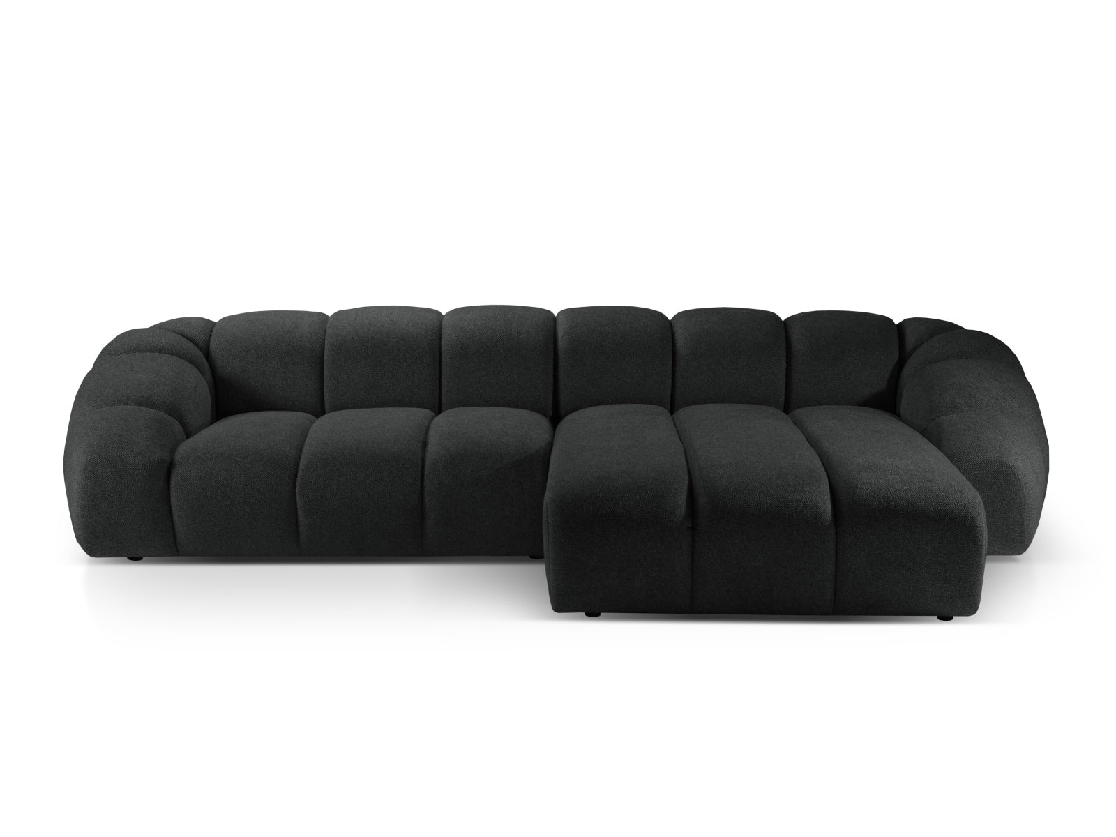 Diana Ecksofa rechts 4 Sitzer in Anthracite-Bubble präsentiert im Onlineshop von KAQTU Design AG. L-Sofa rechts ist von Micadoni