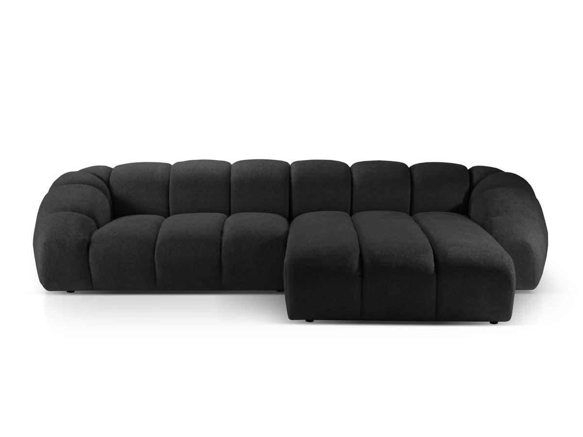 Diana Ecksofa rechts 4 Sitzer in Anthracite-Bubble präsentiert im Onlineshop von KAQTU Design AG. L-Sofa rechts ist von Micadoni
