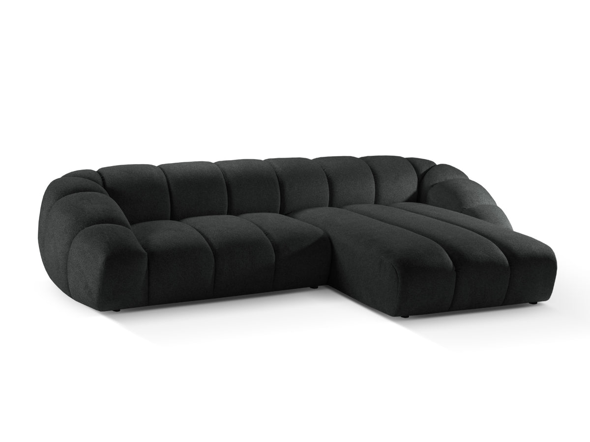 Diana Ecksofa rechts 4 Sitzer in Anthracite-Bubble präsentiert im Onlineshop von KAQTU Design AG. L-Sofa rechts ist von Micadoni