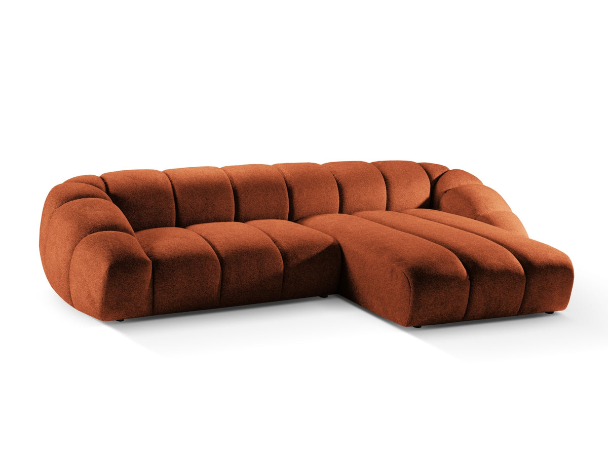 Diana Ecksofa rechts 4 Sitzer in Terracotta-Bubble präsentiert im Onlineshop von KAQTU Design AG. L-Sofa rechts ist von Micadoni