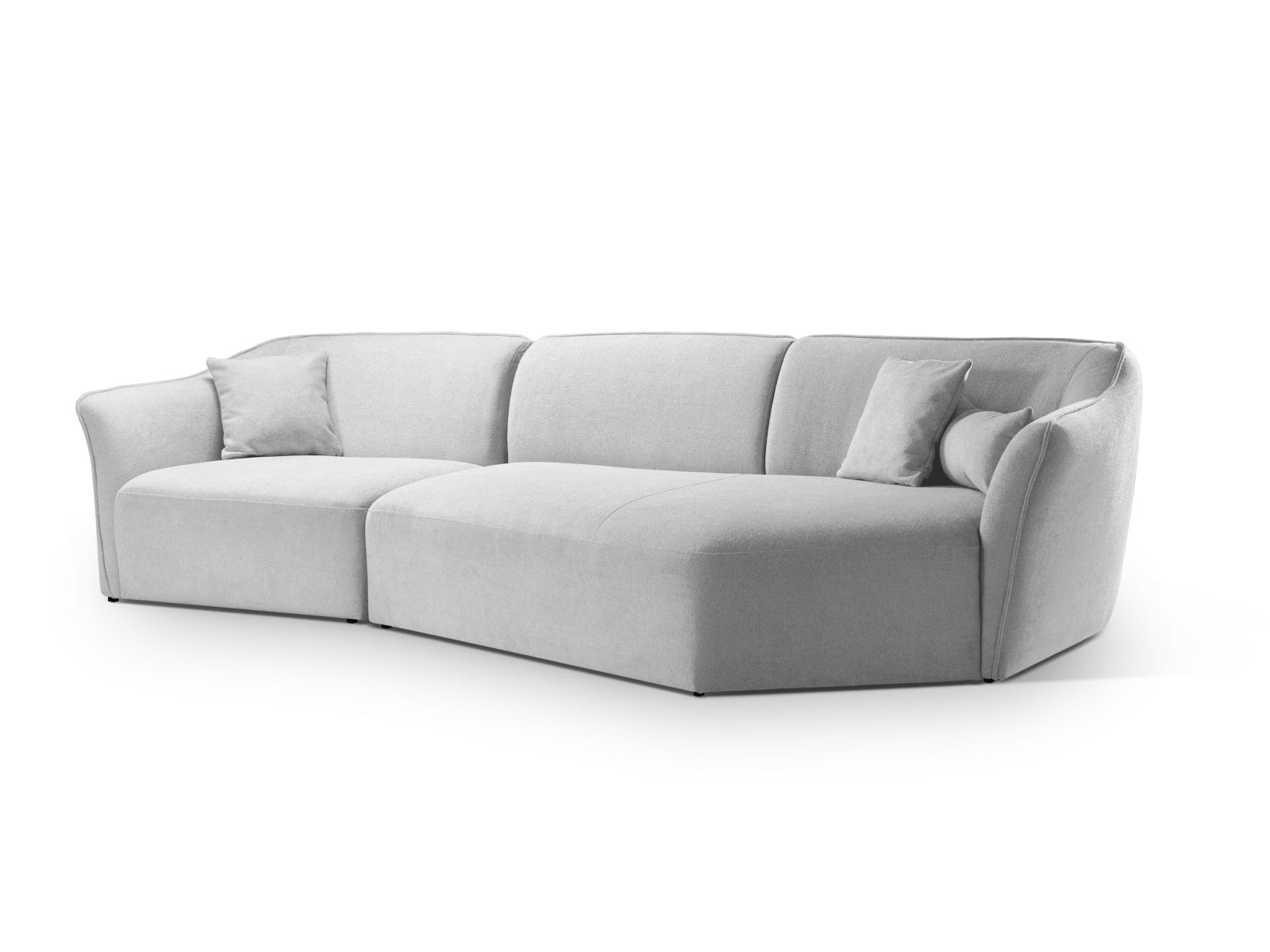 Entdecken Sie das Hailey Boucle Ecksofa rechts von Micadoni – ein stilvolles 5-Sitzer Sofa, das modernen Komfort und Eleganz vereint.