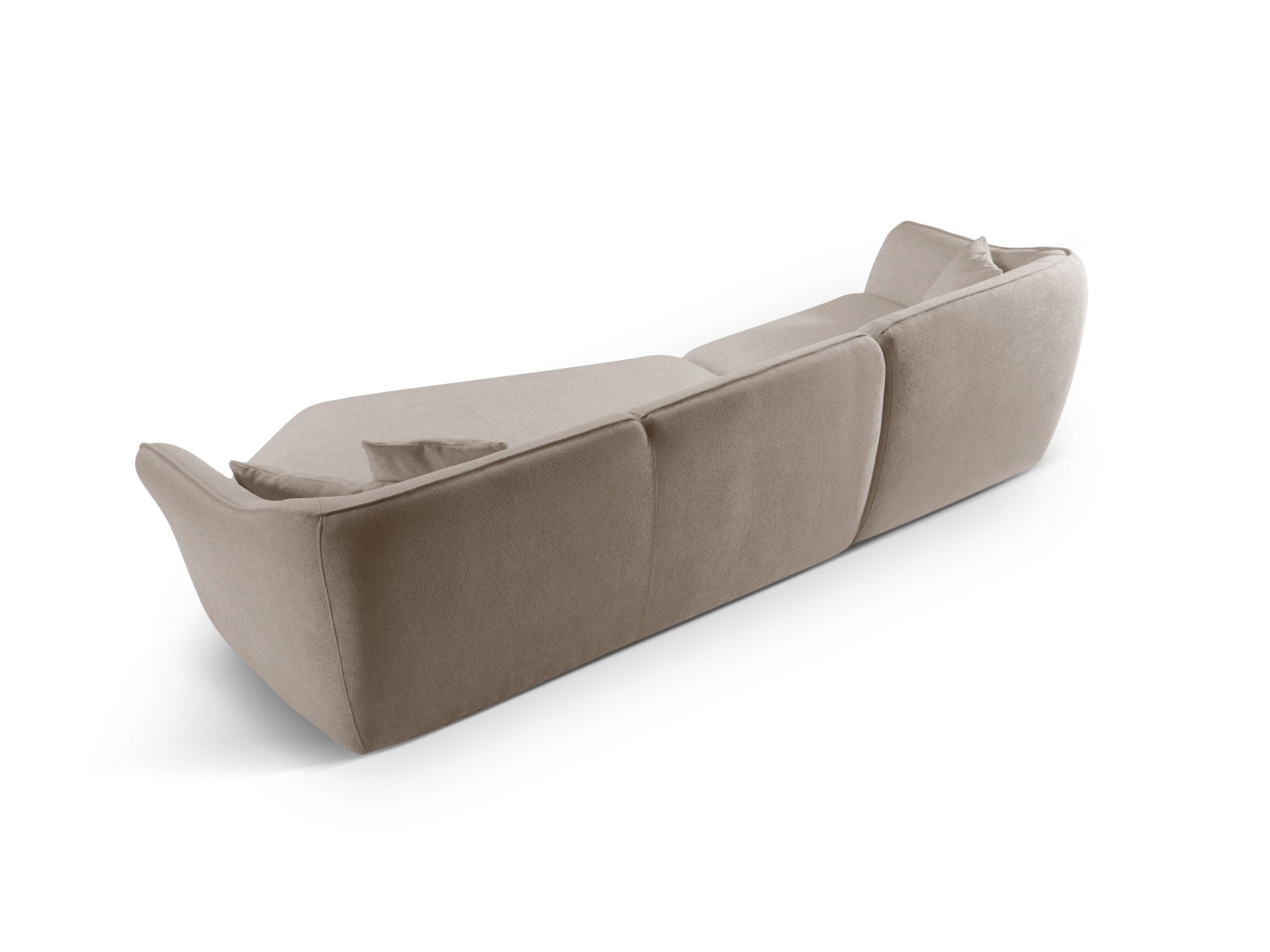 Erleben Sie das Hailey Boucle Ecksofa rechts von Micadoni – ein elegantes 5-Sitzer Sofa, das zeitgemässen Stil und höchsten Komfort bietet.