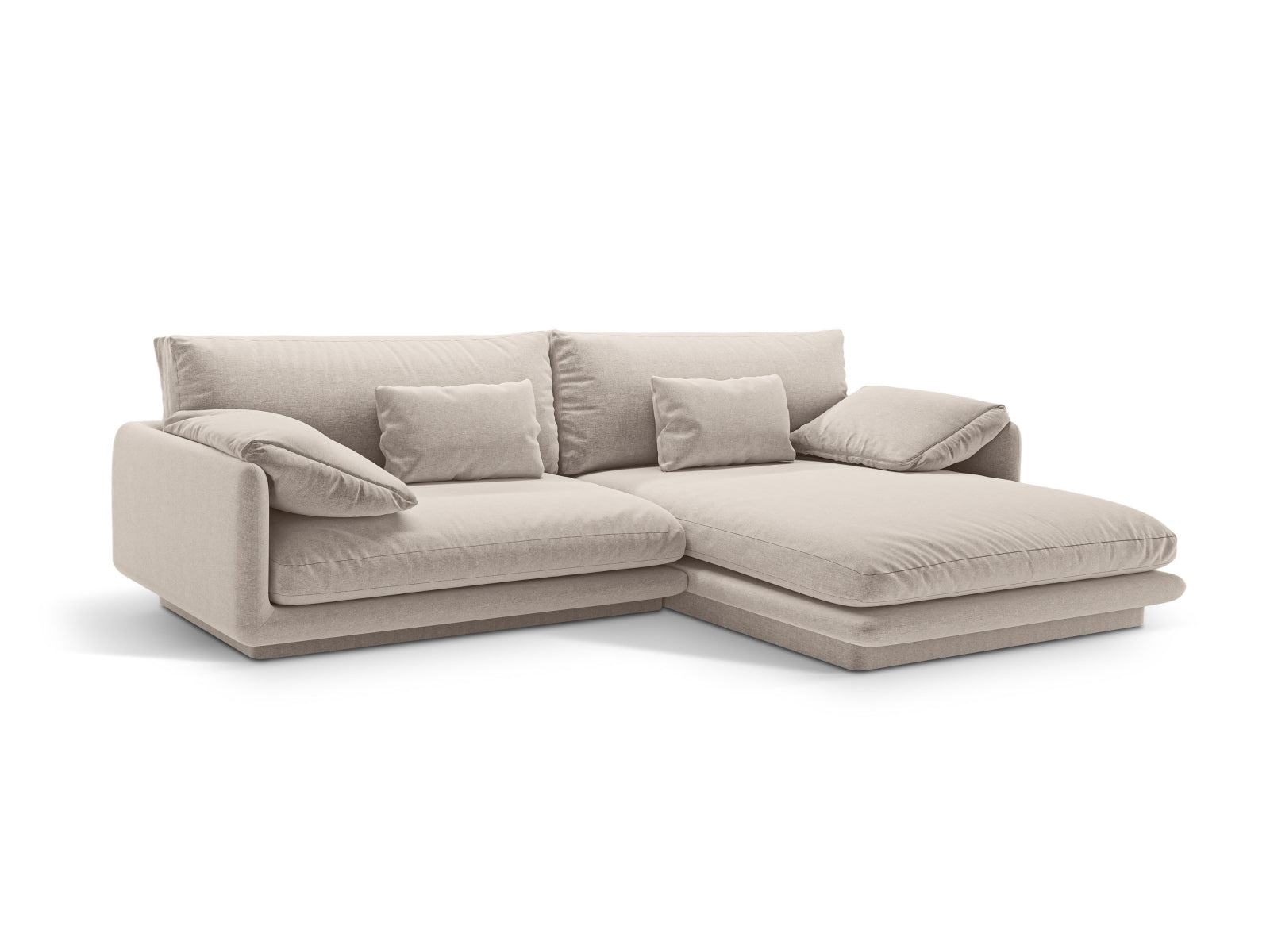 Entdecken Sie das Torino Ecksofa rechts von Micadoni – elegantes Design, hochwertiges Velours und maximaler Komfort für Ihr modernes Zuhause.