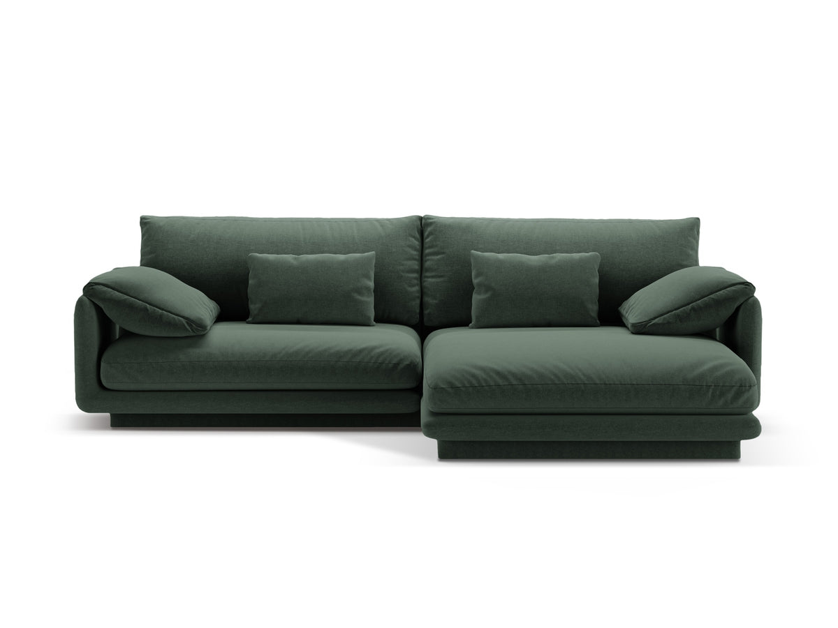 Torino Ecksofa rechts 4 Sitzer in Moss Green-Wind präsentiert im Onlineshop von KAQTU Design AG. L-Sofa rechts ist von Micadoni