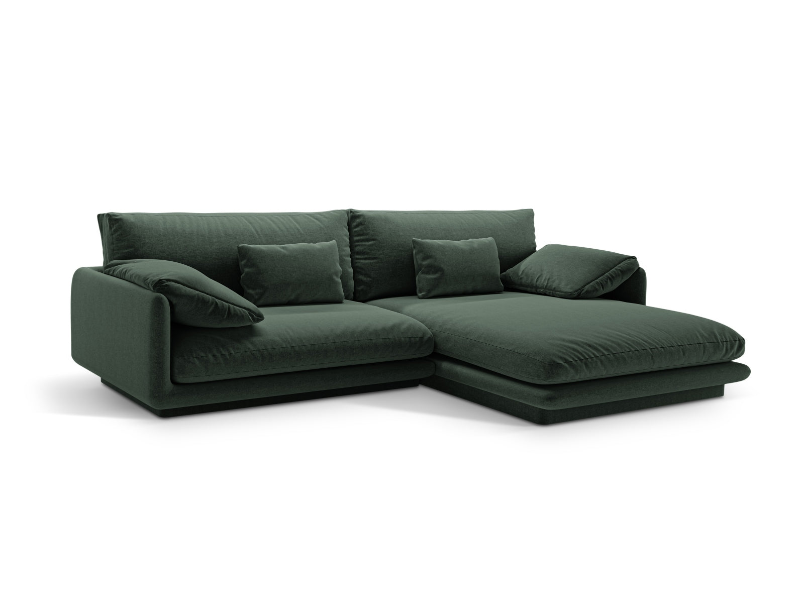 Entdecken Sie das Torino Ecksofa rechts von Micadoni – elegantes Velours, grosszügiger 4-Sitzer für ultimativen Komfort und zeitgemässes Interieur.